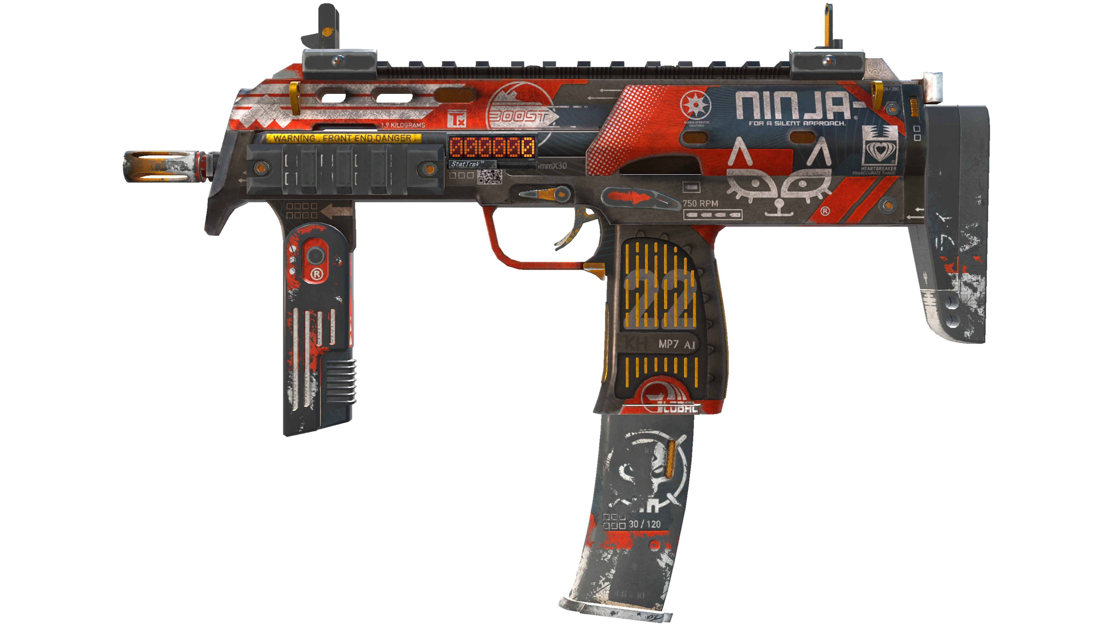 StatTrak™ MP7 | Bloodsport (Battle-Scarred)