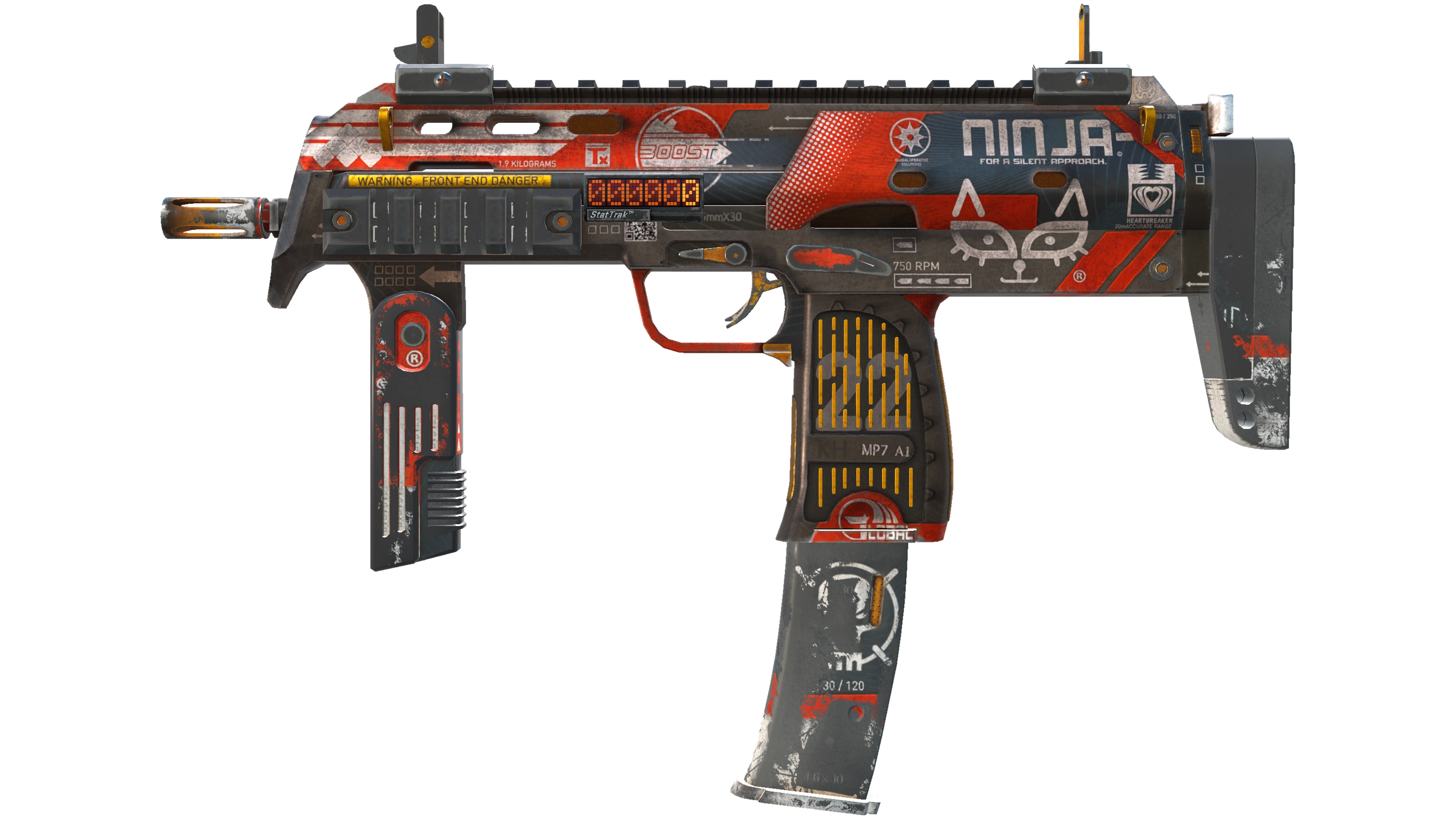StatTrak™ MP7 | Bloodsport (Battle-Scarred)