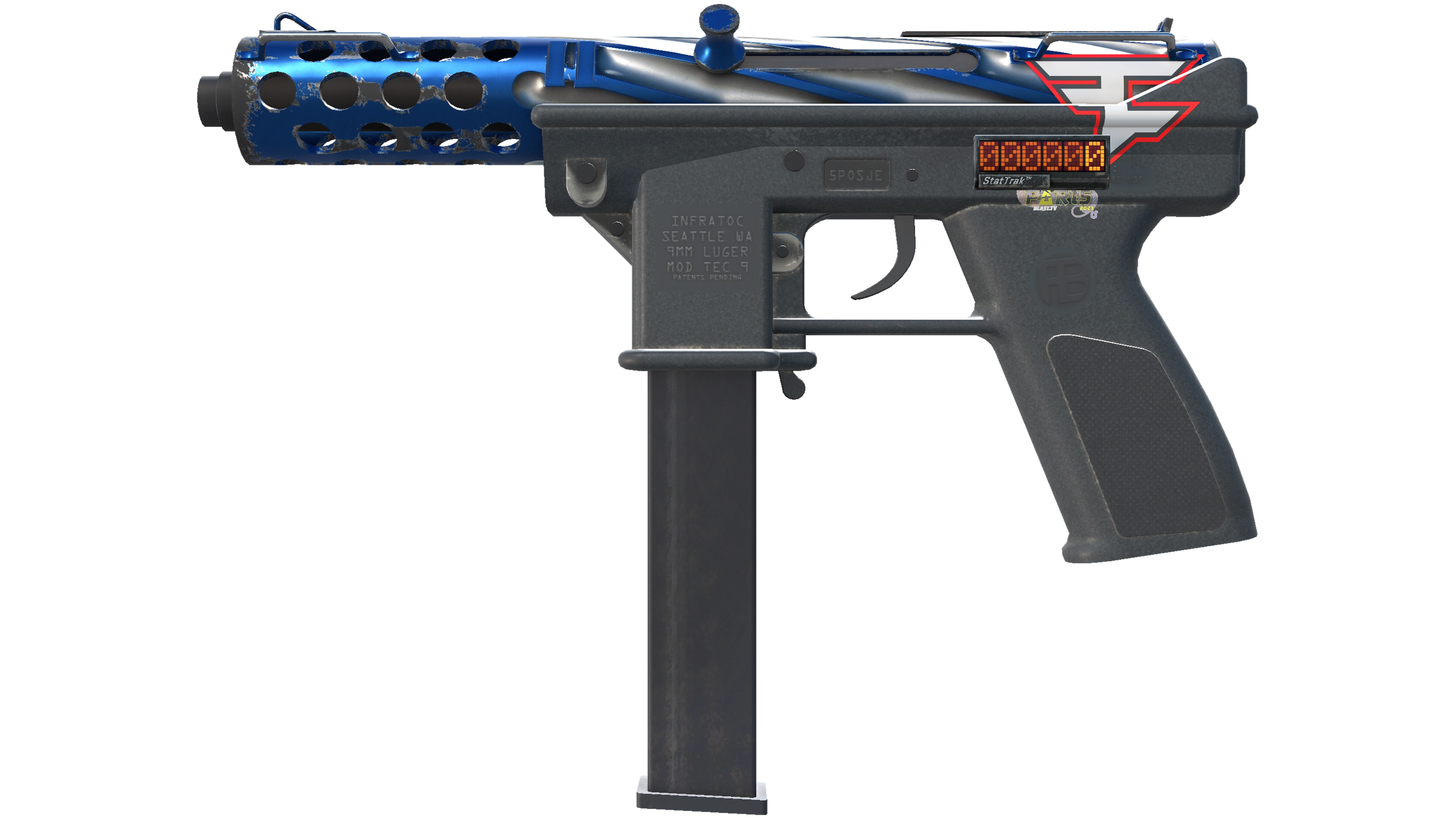 StatTrak™ Tec-9 | Titanium Bit (Minimal Wear)