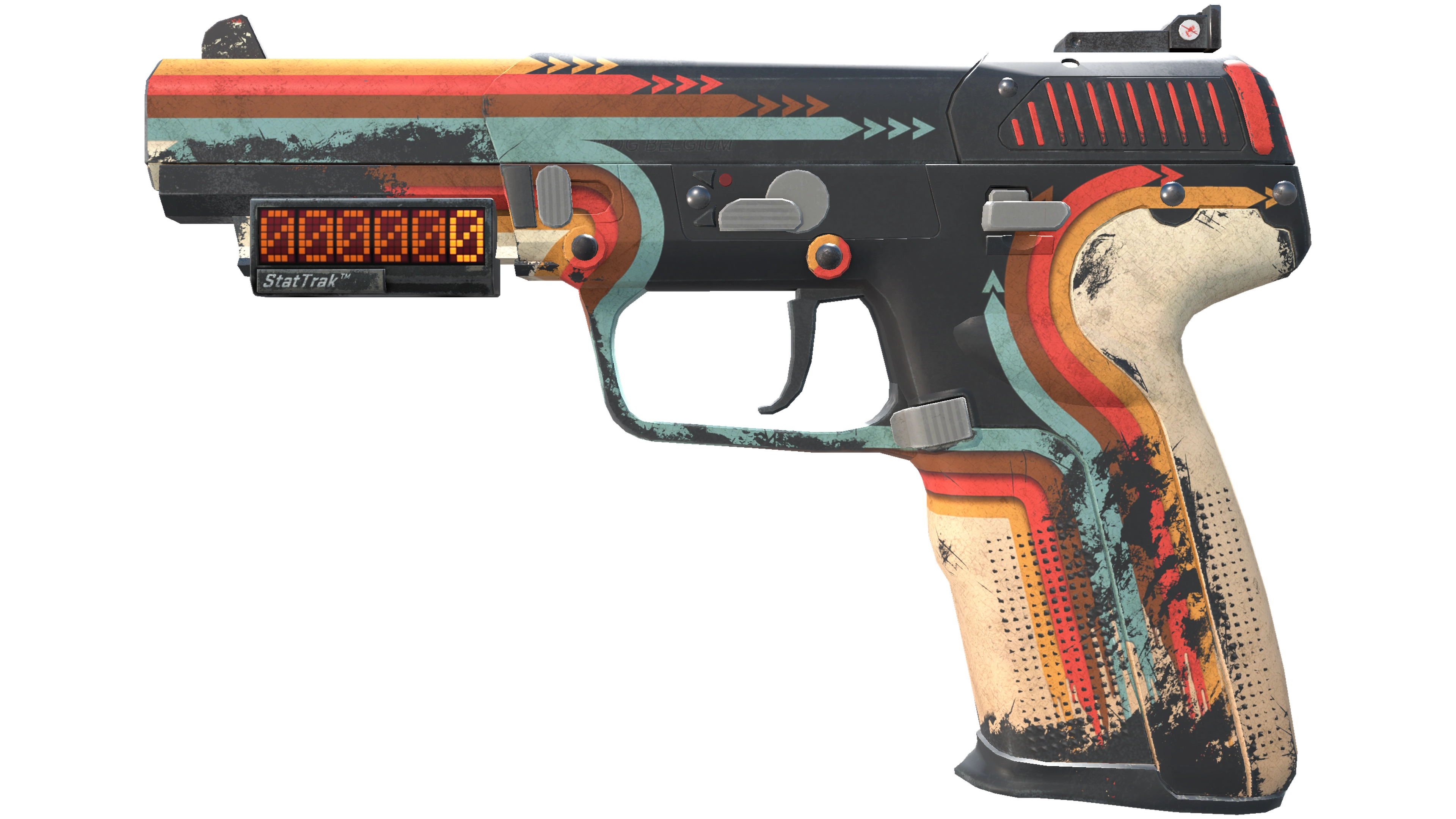 StatTrak™ Five-SeveN | Retrobution (Battle-Scarred) thumbnail