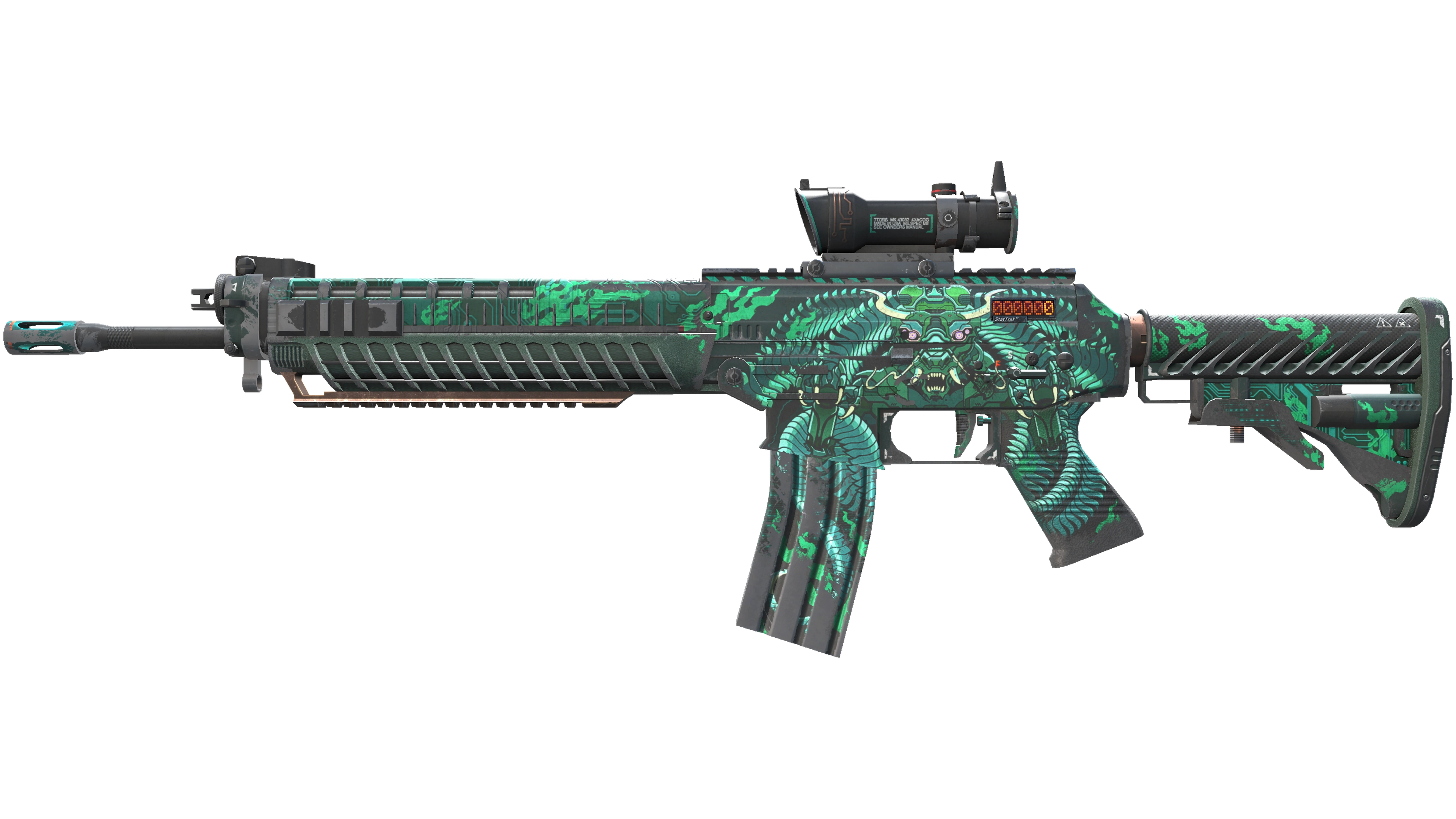 StatTrak™ SG 553 | Dragon Tech (Well-Worn) thumbnail
