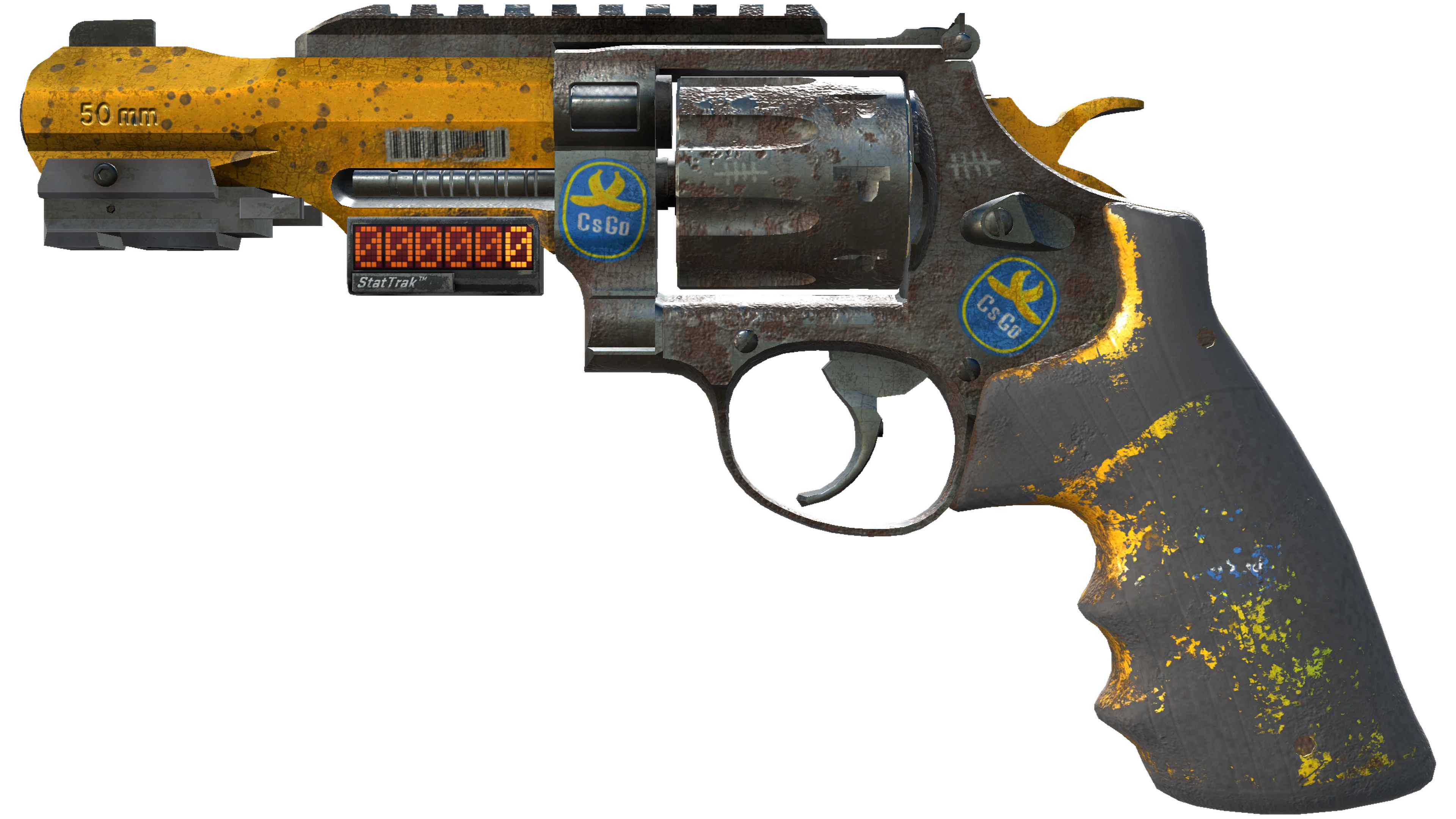 StatTrak™ R8 Revolver | Banana Cannon (Battle-Scarred)
