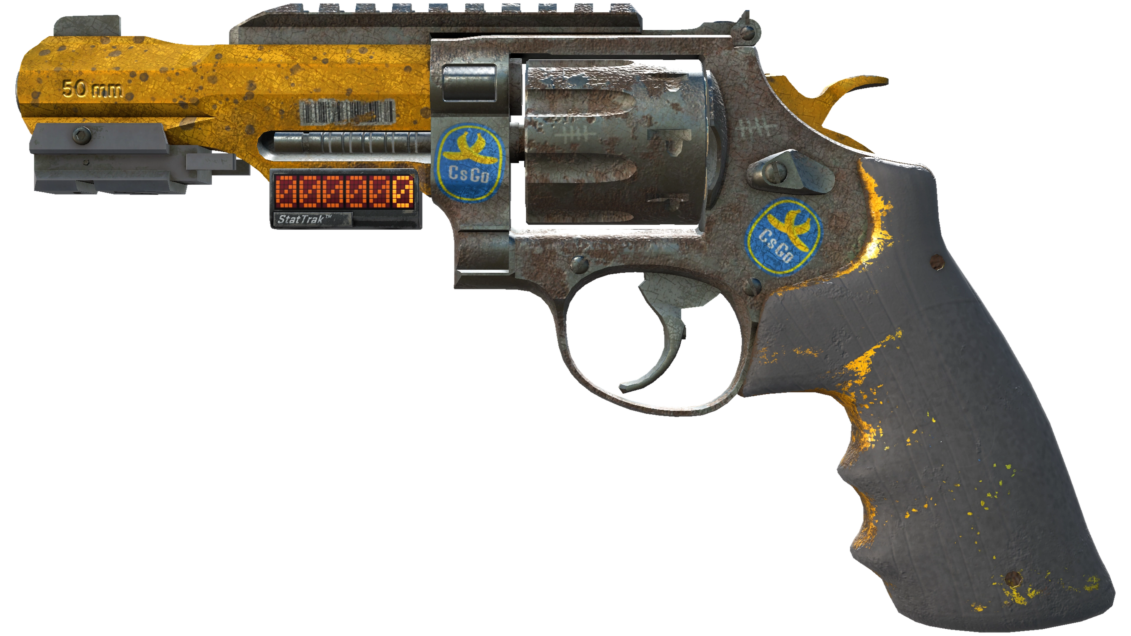 StatTrak™ R8 Revolver | Banana Cannon (Battle-Scarred)