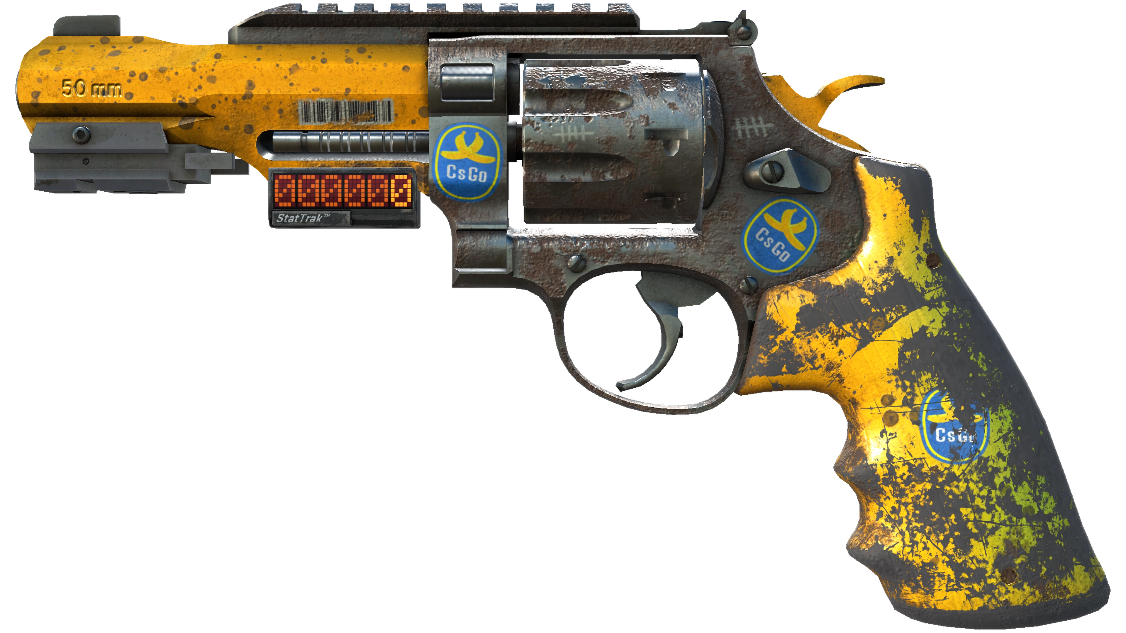 StatTrak™ R8 Revolver | Banana Cannon (Battle-Scarred)