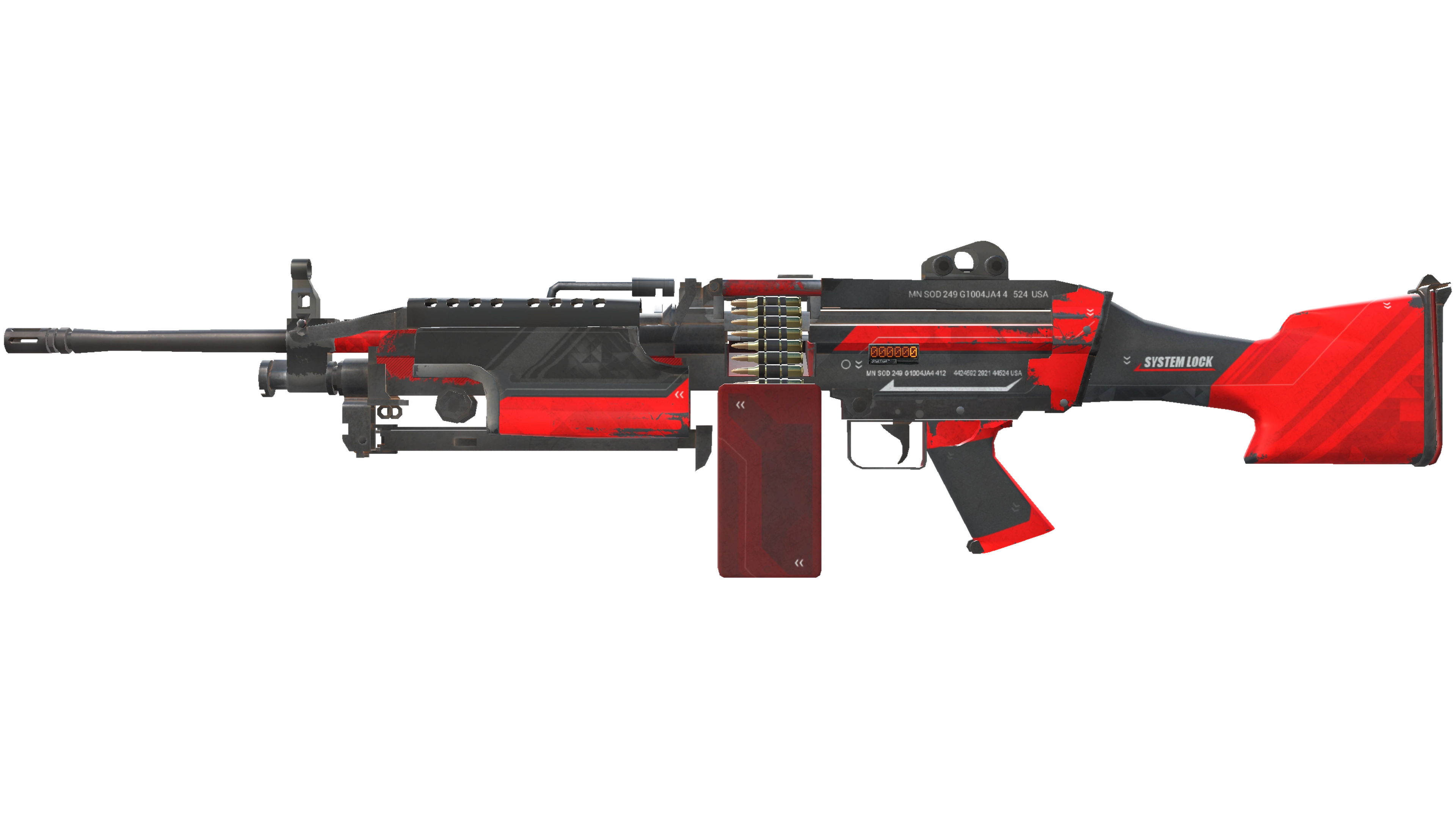 StatTrak™ M249 | System Lock (Field-Tested)
