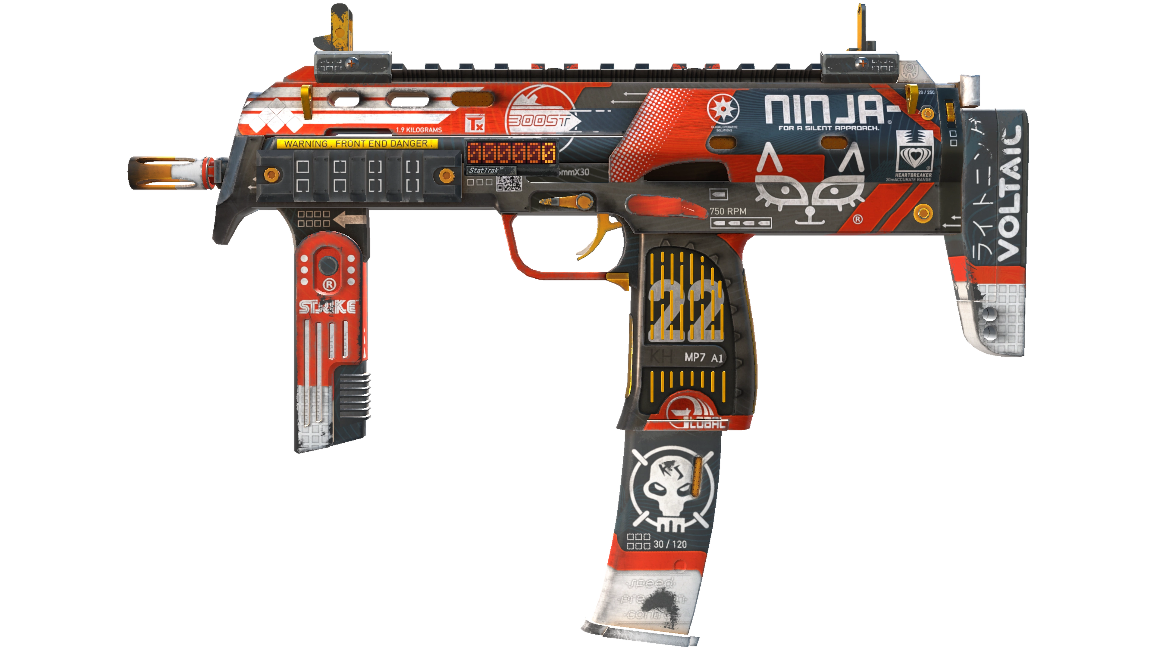 StatTrak™ MP7 | Bloodsport (Field-Tested) thumbnail