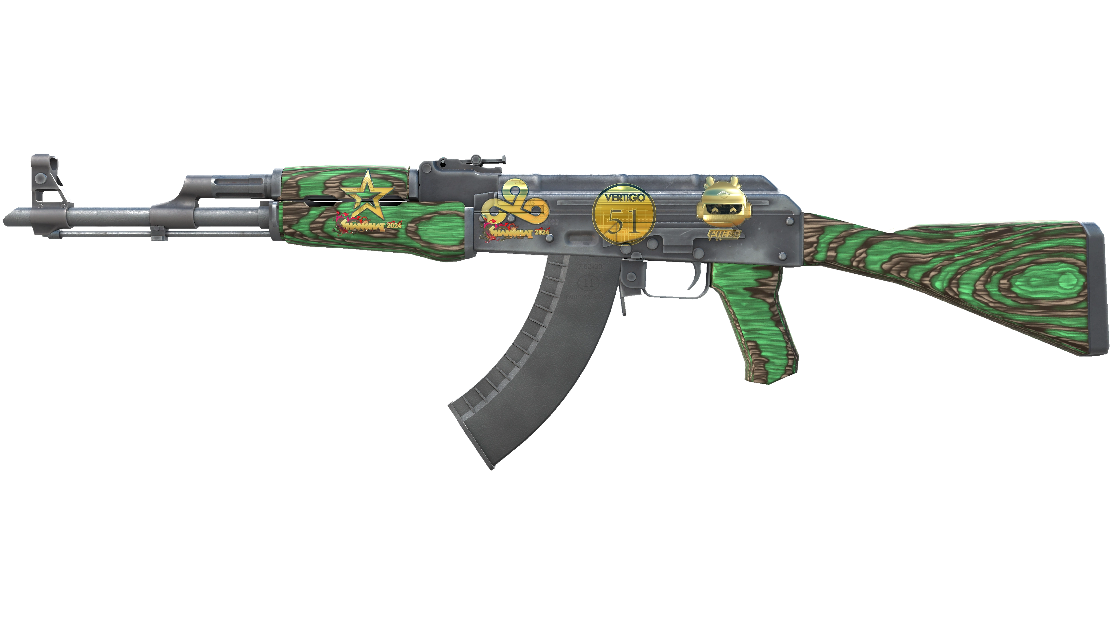 Souvenir AK-47 | Green Laminate (Factory New)