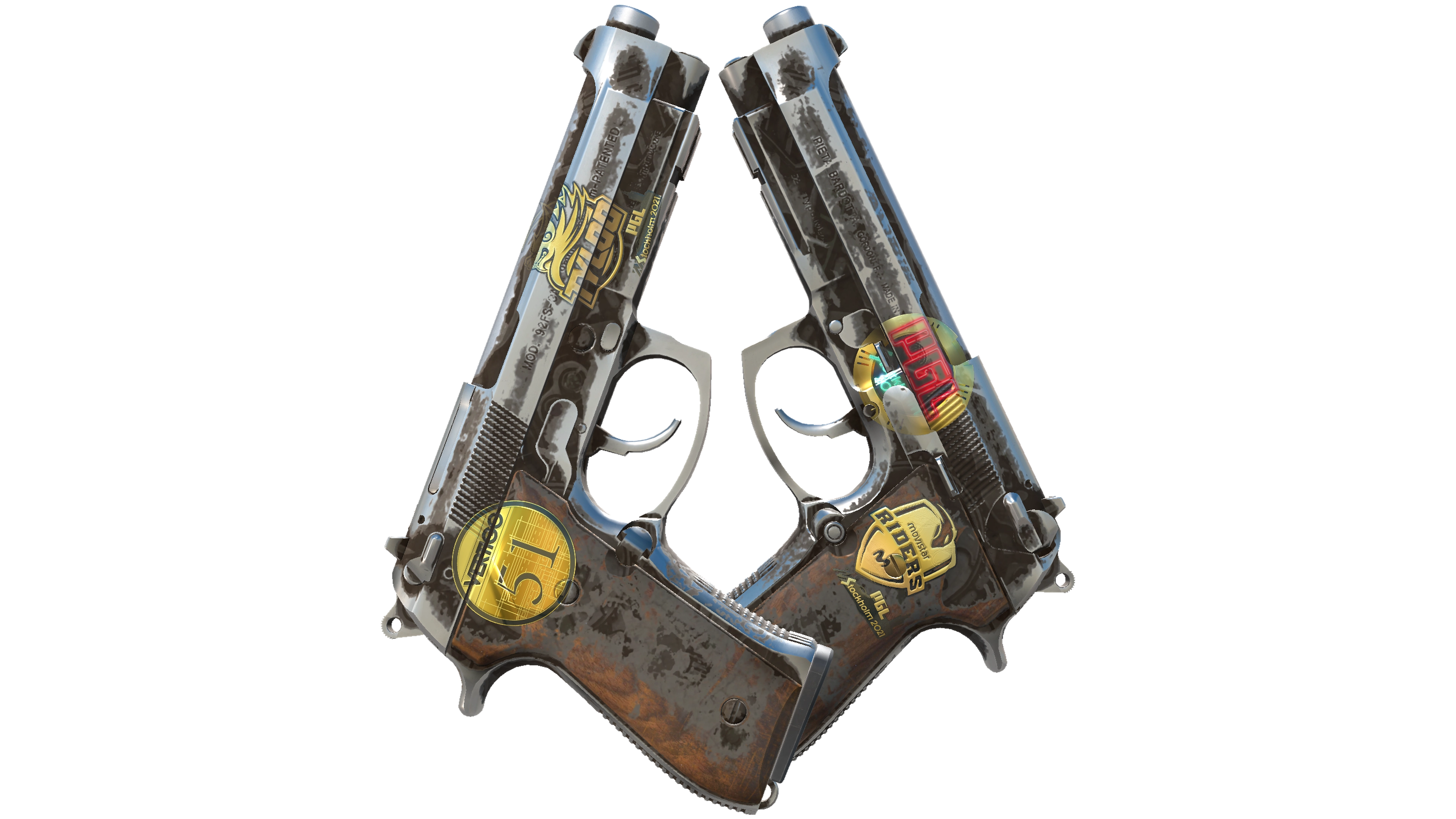 Souvenir Dual Berettas | Oil Change (Battle-Scarred)