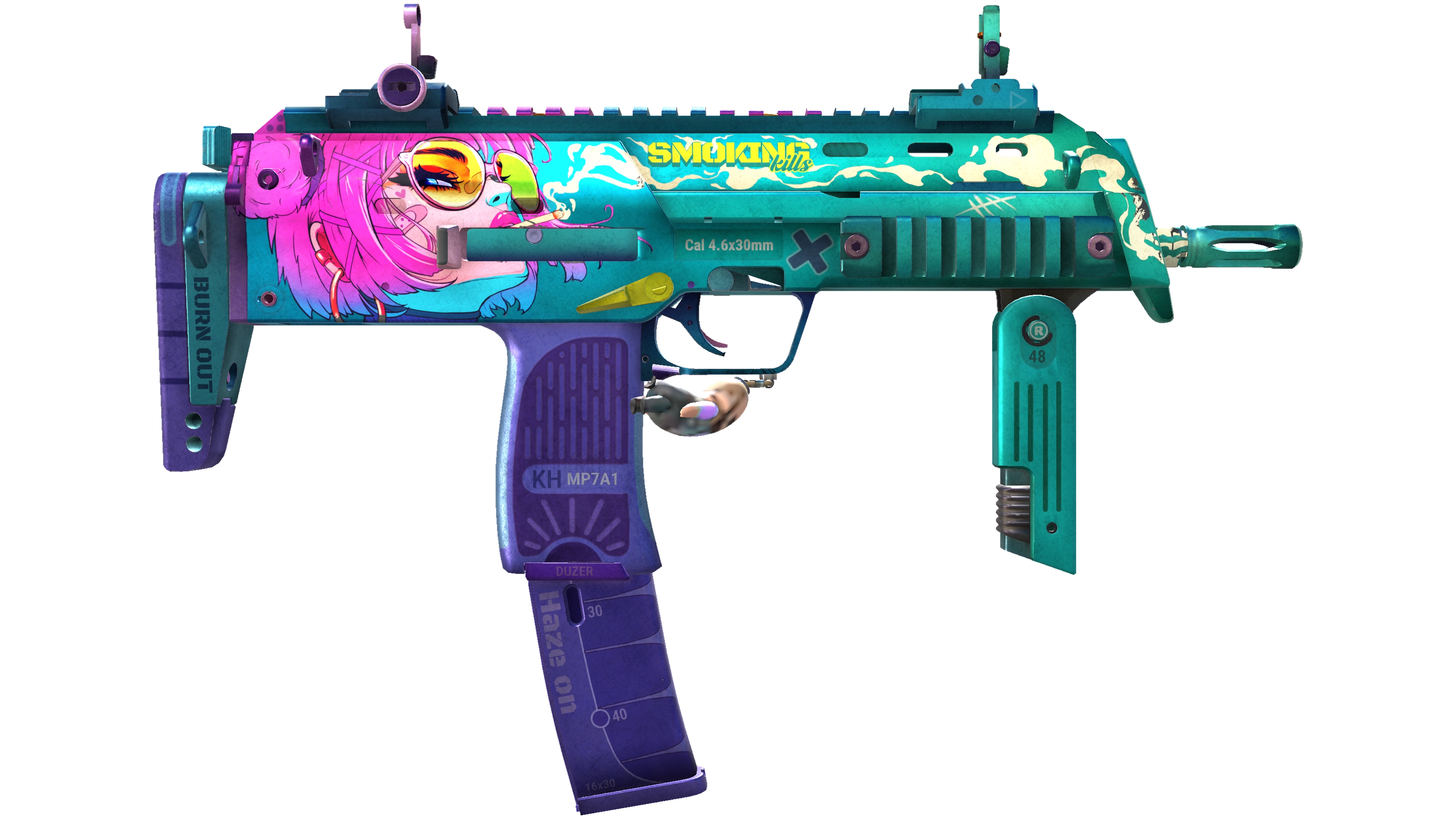 StatTrak™ MP7 | Smoking Kills (Field-Tested) thumbnail