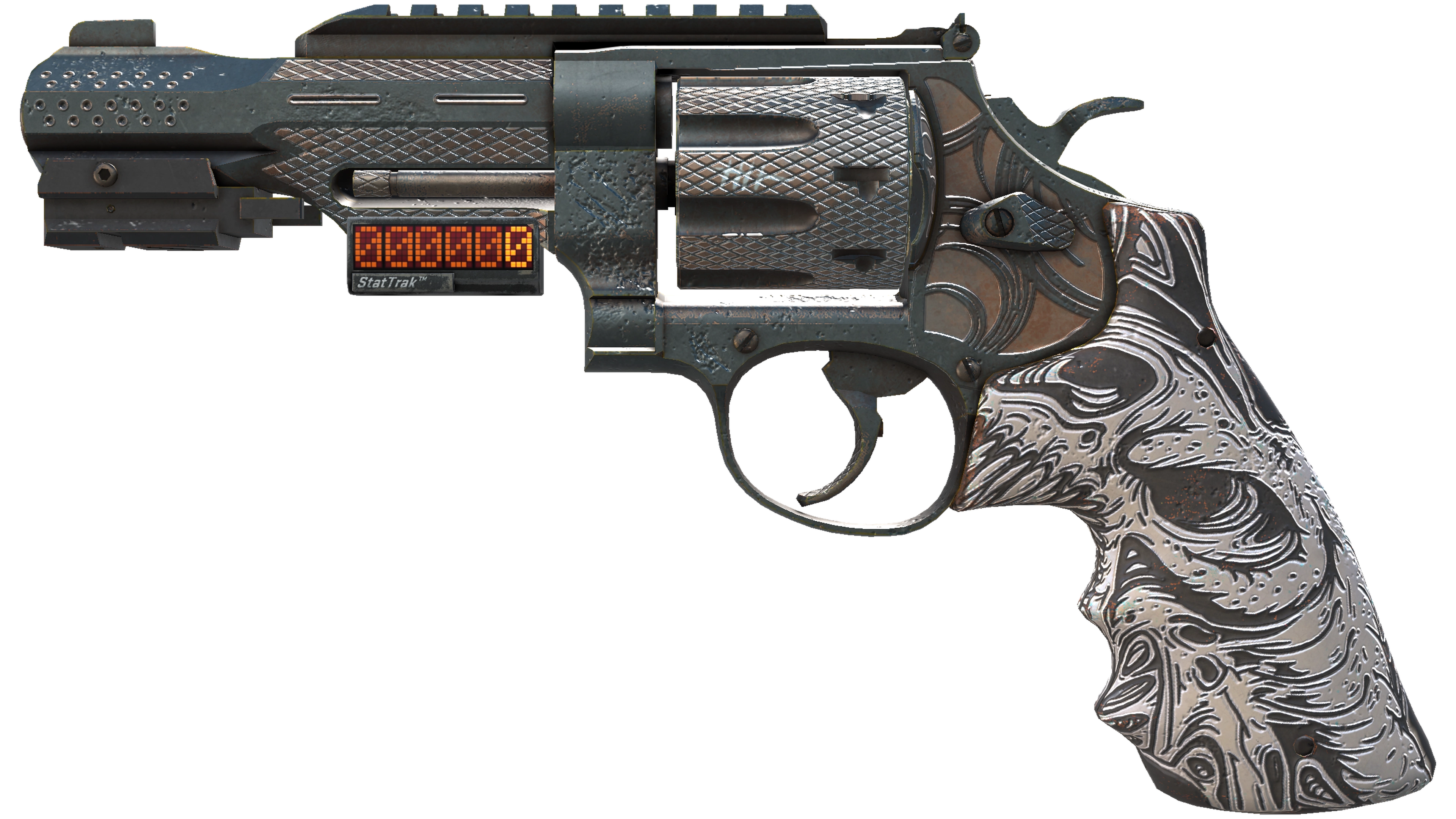 StatTrak™ R8 Revolver | Bone Forged (Minimal Wear)