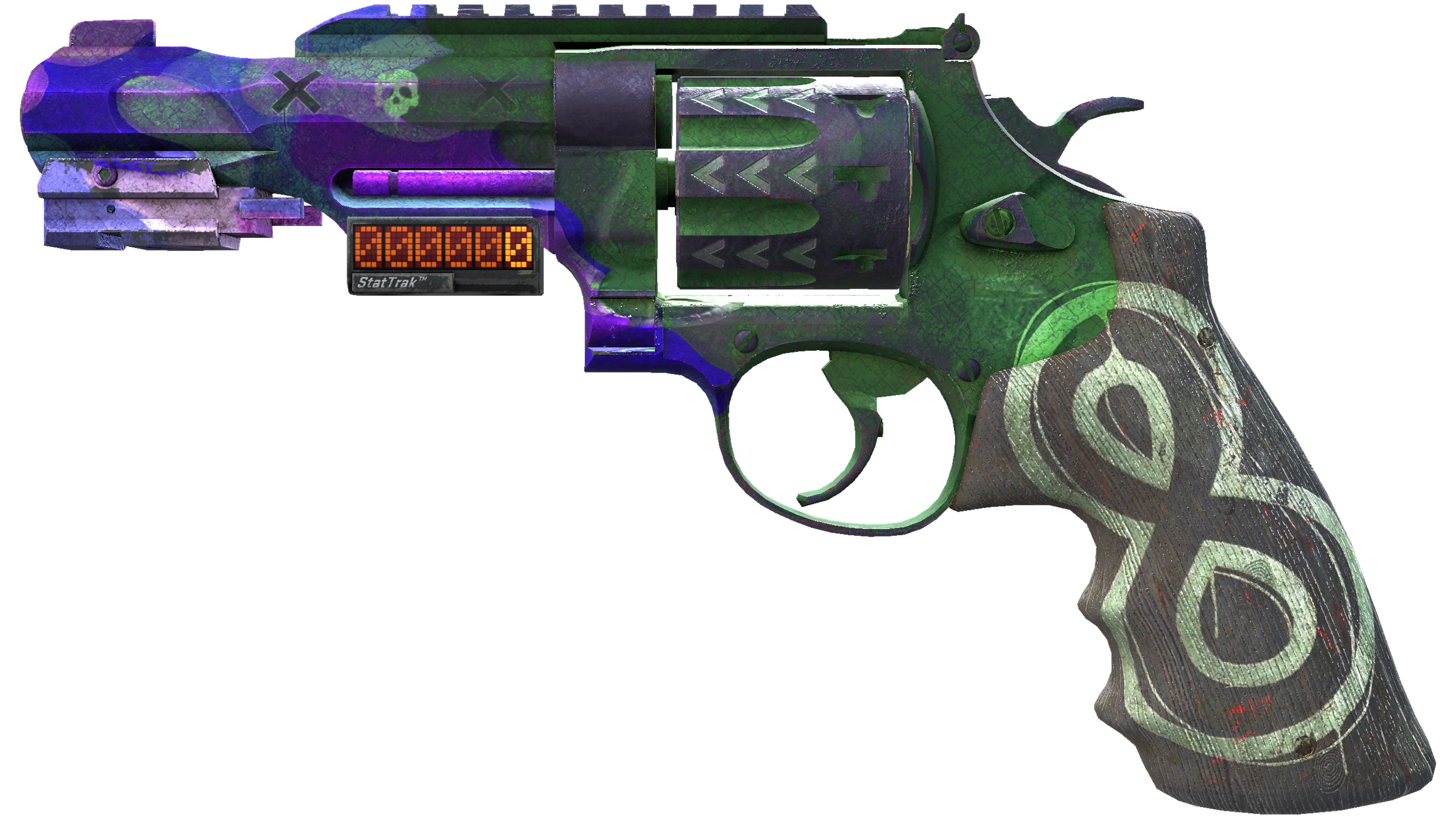 StatTrak™ R8 Revolver | Crazy 8 (Battle-Scarred)