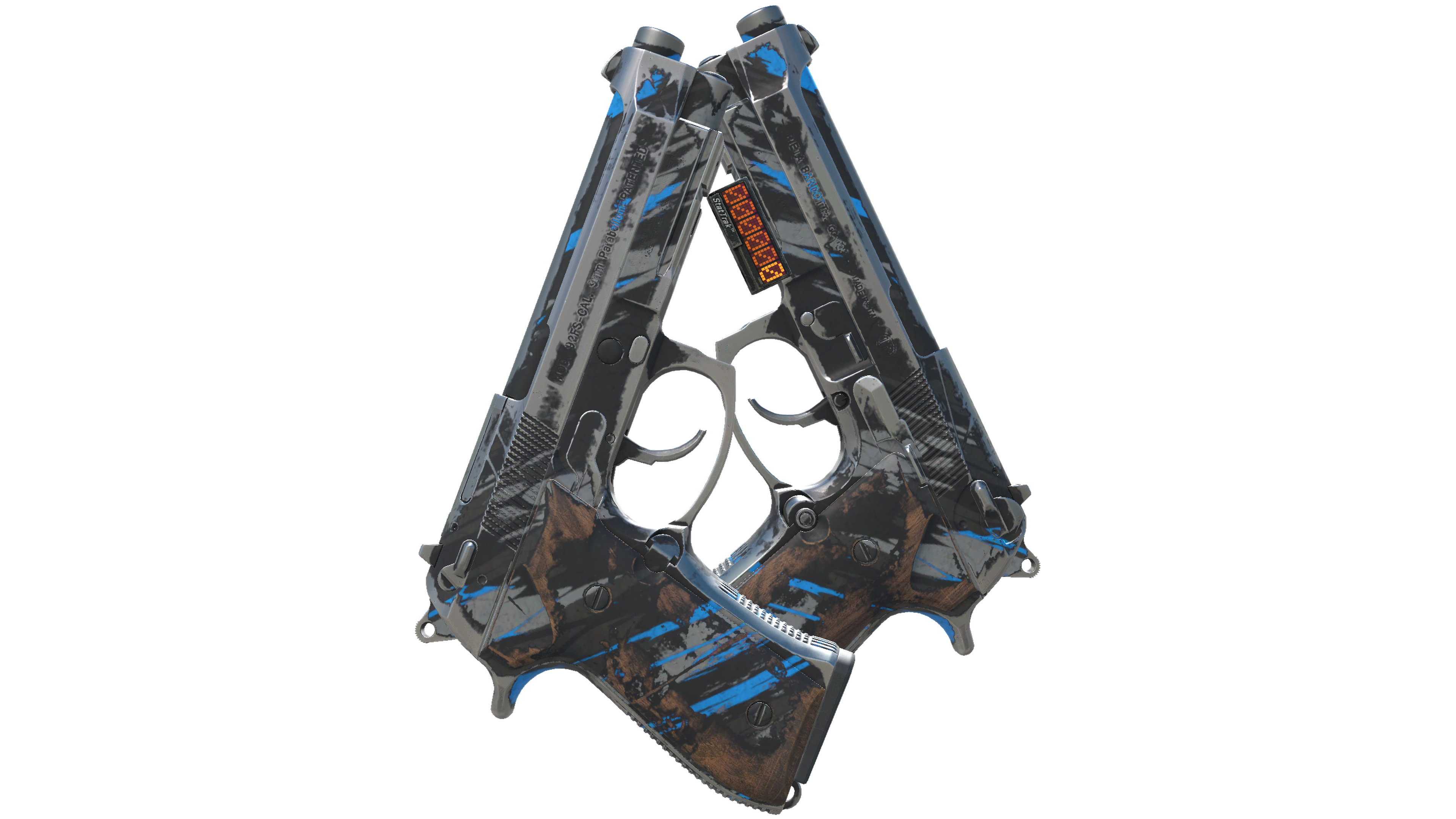 StatTrak™ Dual Berettas | Shred (Well-Worn)