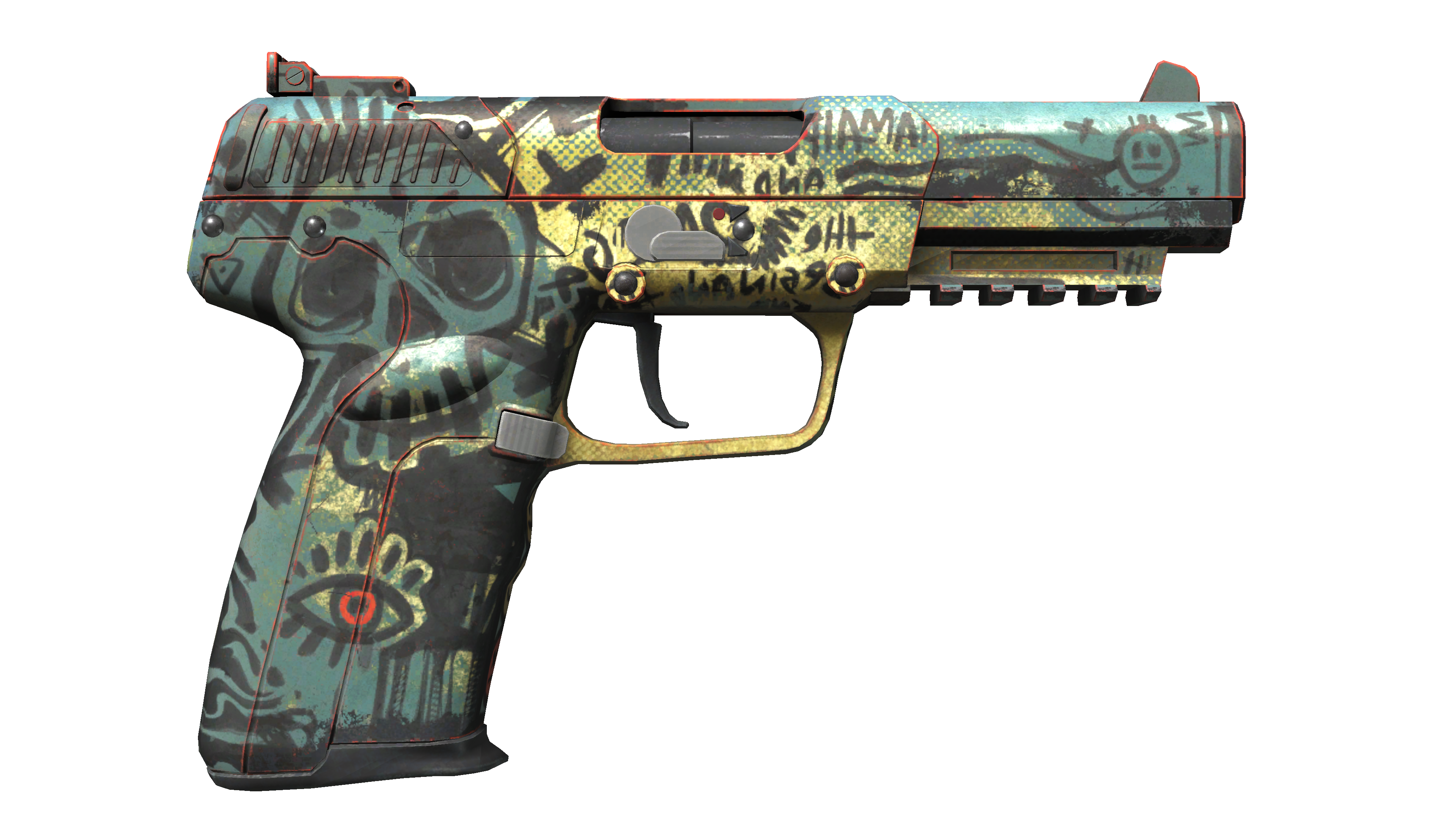 StatTrak™ Five-SeveN | Scrawl (Well-Worn) thumbnail
