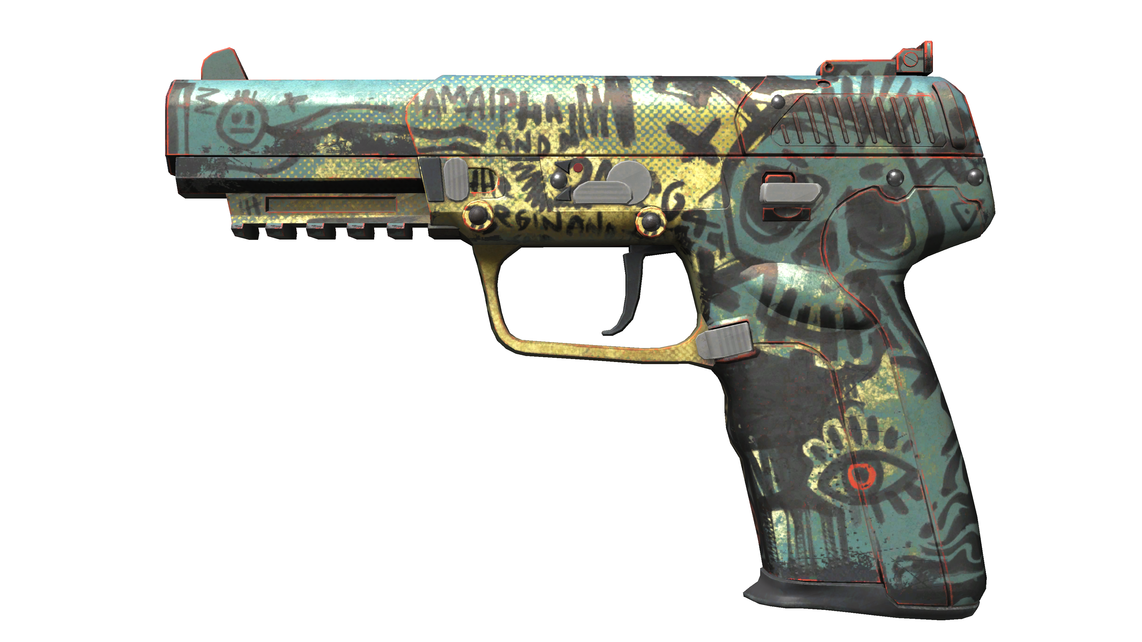 StatTrak™ Five-SeveN | Scrawl (Well-Worn)