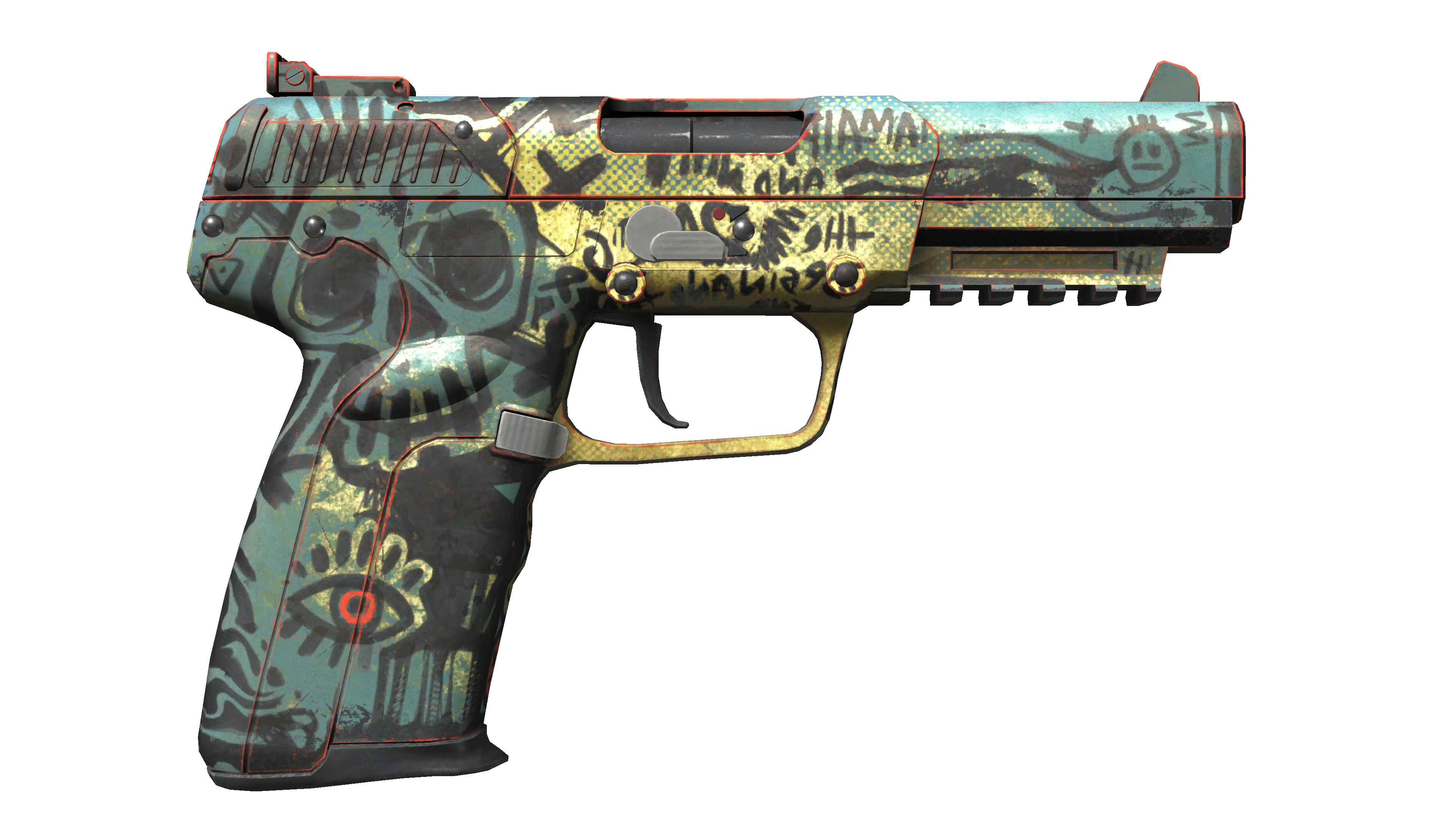 StatTrak™ Five-SeveN | Scrawl (Well-Worn) thumbnail