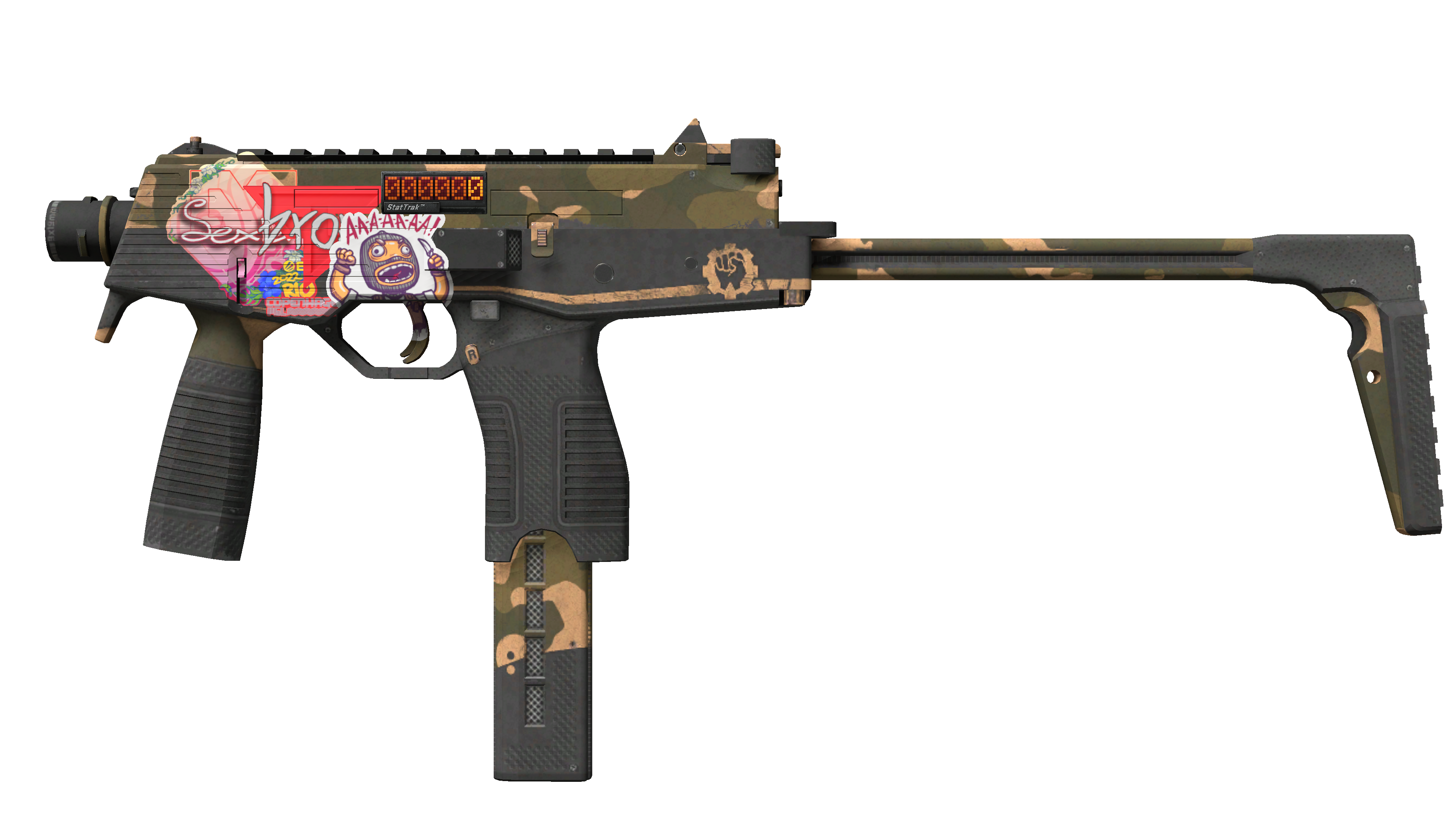 StatTrak™ MP9 | Black Sand (Well-Worn) thumbnail