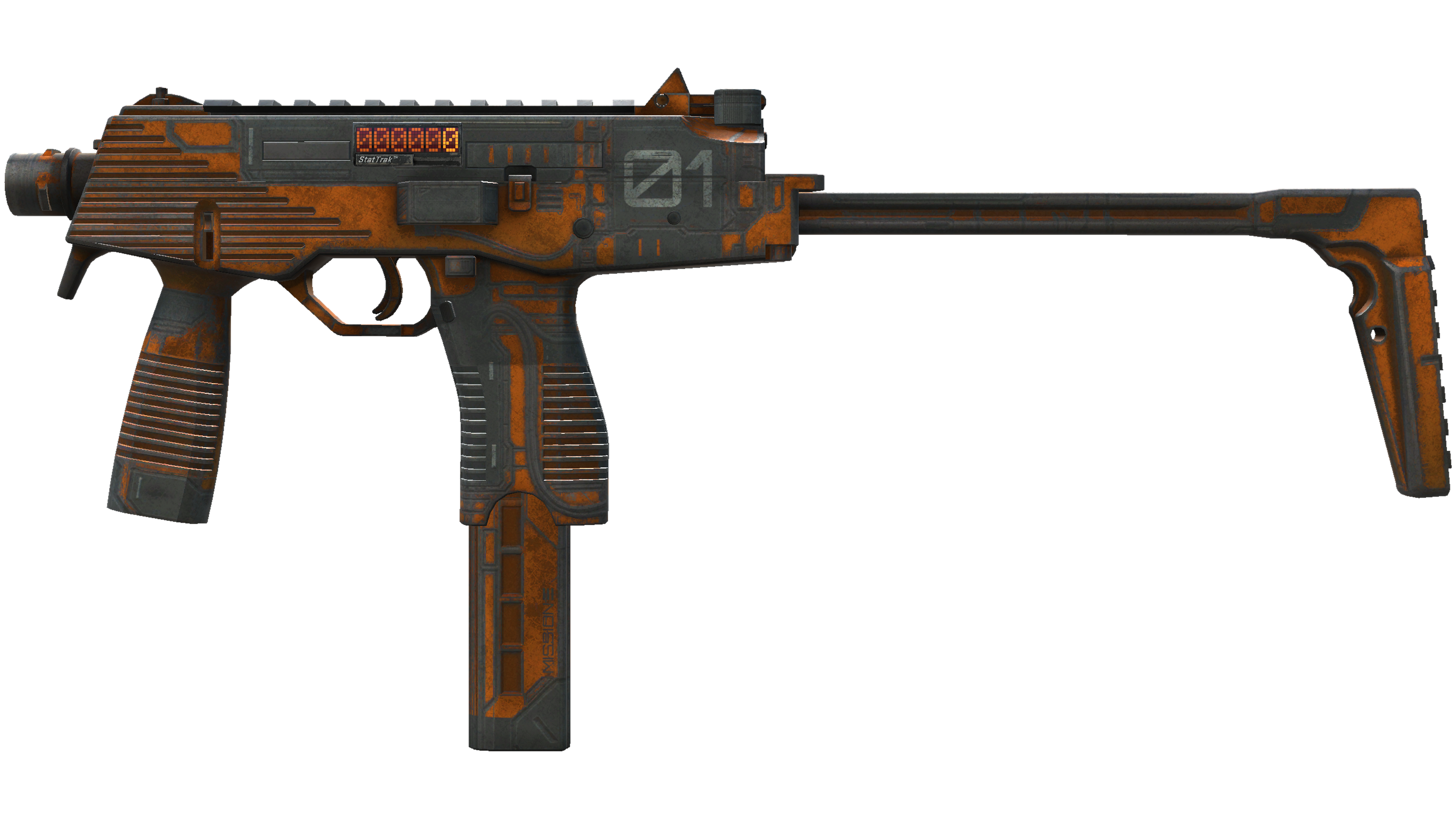 StatTrak™ MP9 | Modest Threat (Battle-Scarred)
