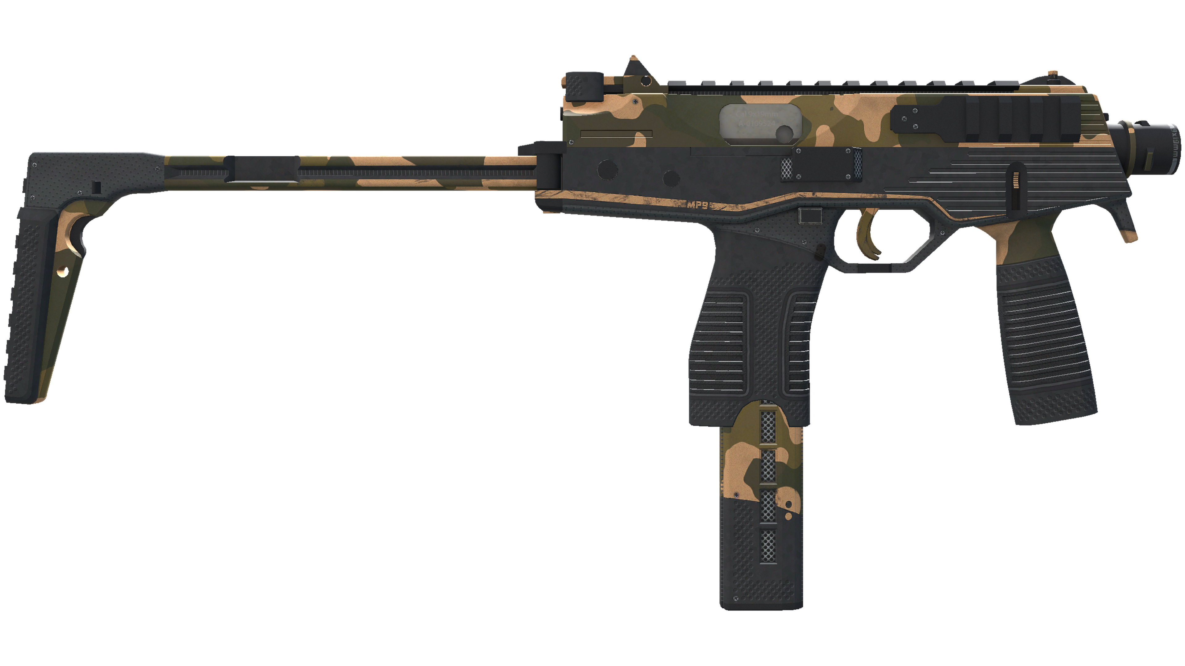 Miniatura de StatTrak™ MP9 | Black Sand (Minimal Wear)