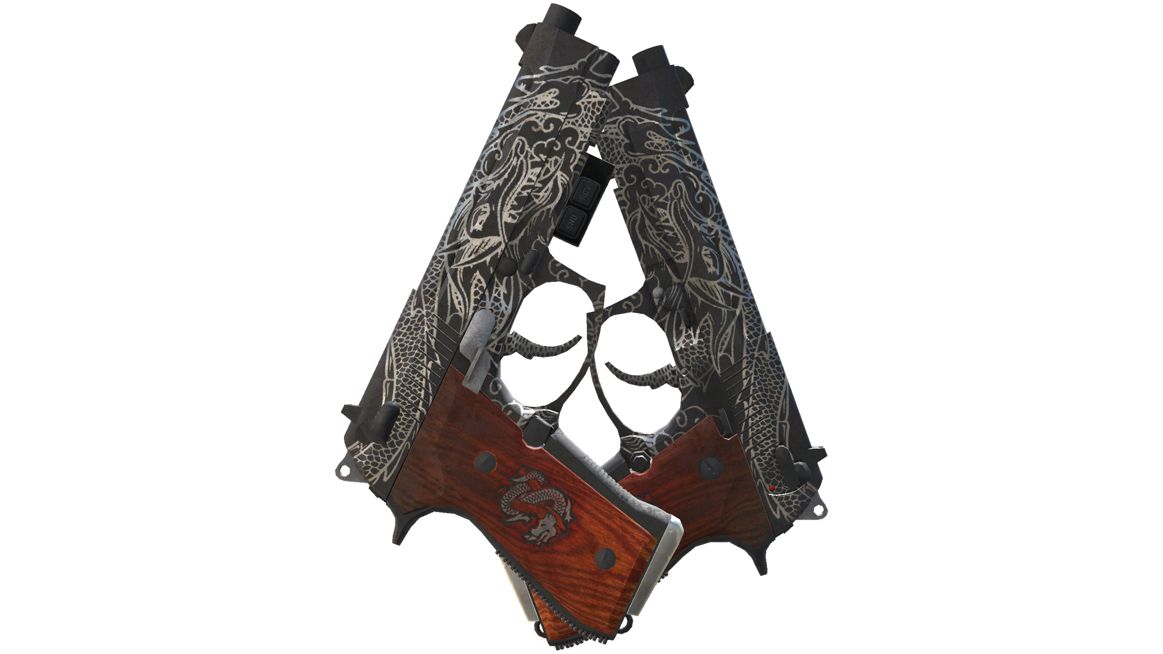 StatTrak™ Dual Berettas | Dualing Dragons (Battle-Scarred) thumbnail