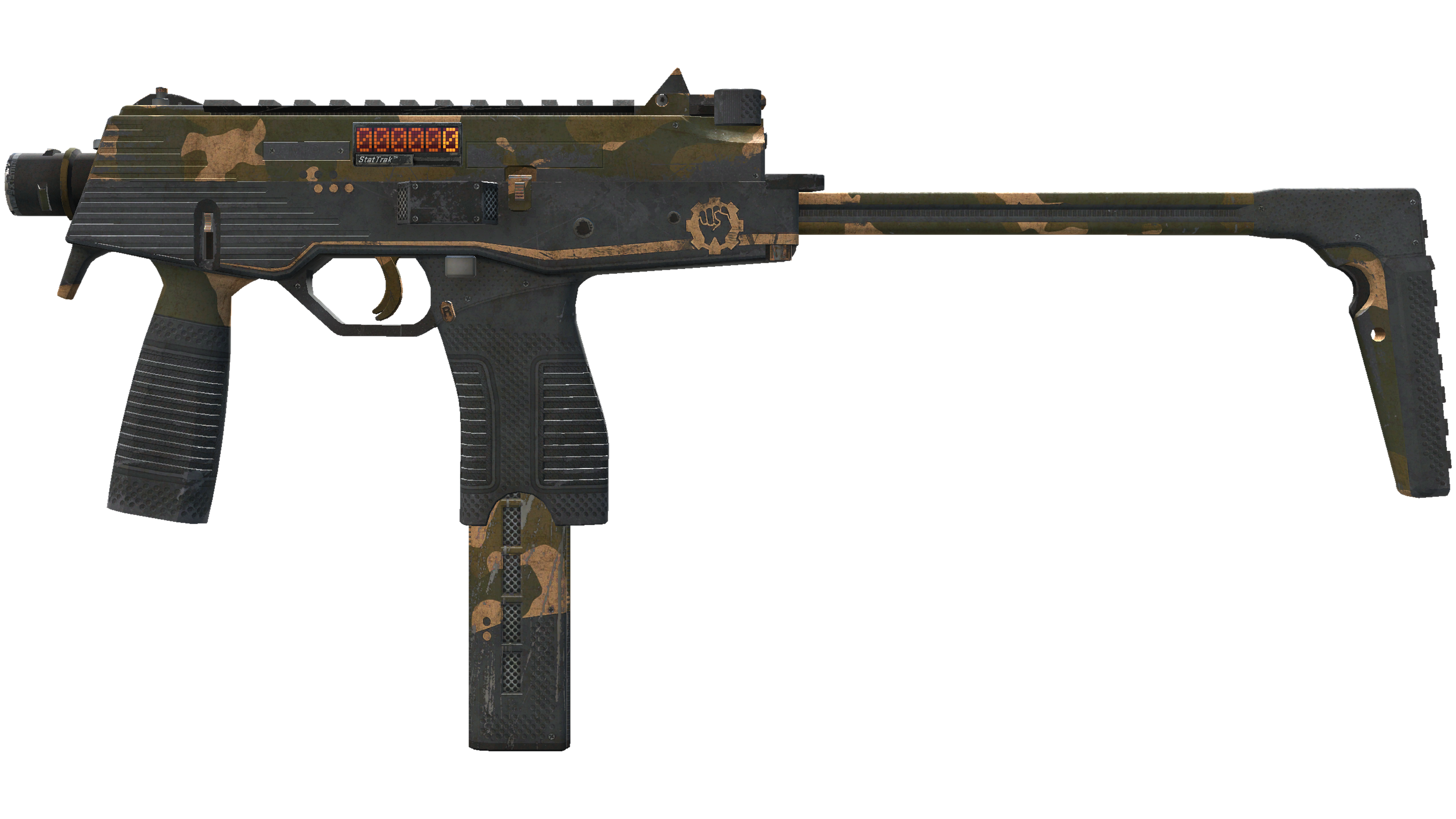 StatTrak™ MP9 | Black Sand (Battle-Scarred)