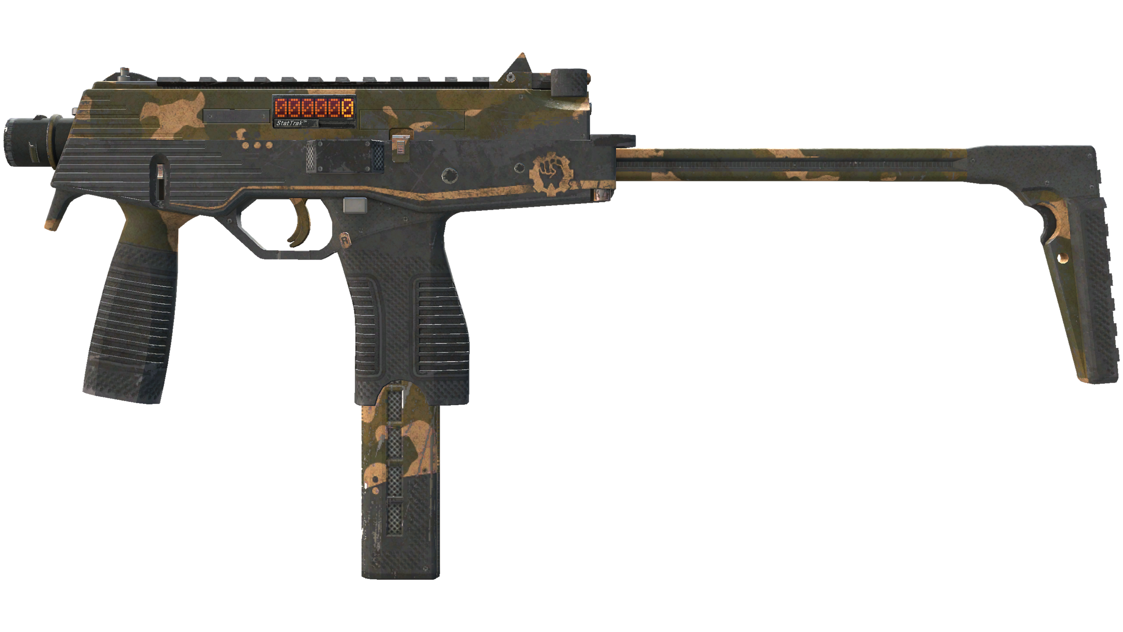 StatTrak™ MP9 | Black Sand (Battle-Scarred)