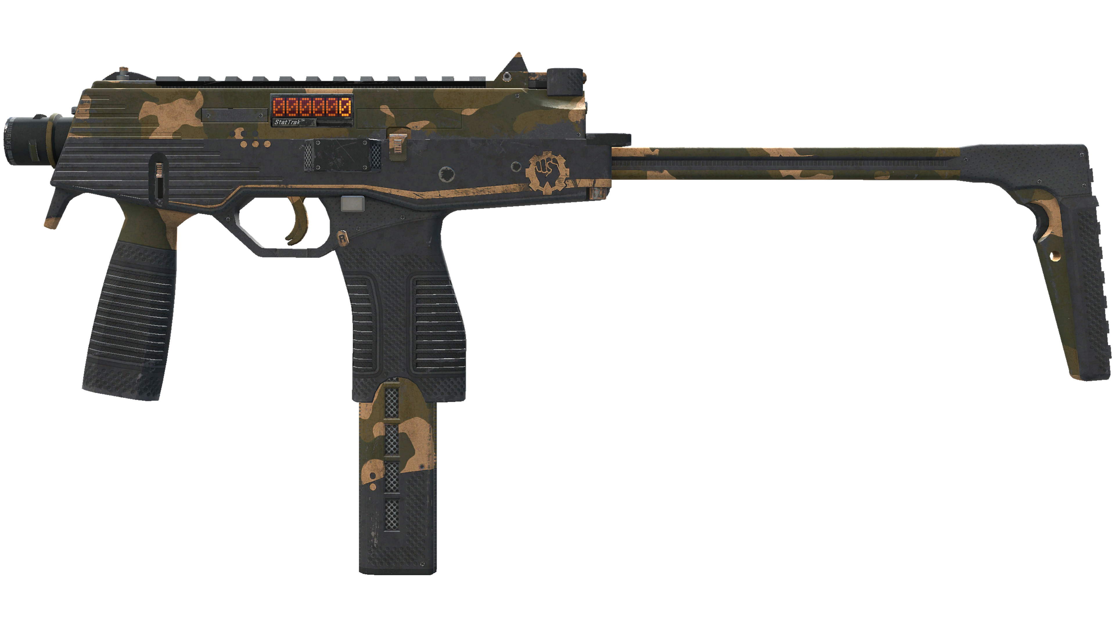 StatTrak™ MP9 | Black Sand (Battle-Scarred)