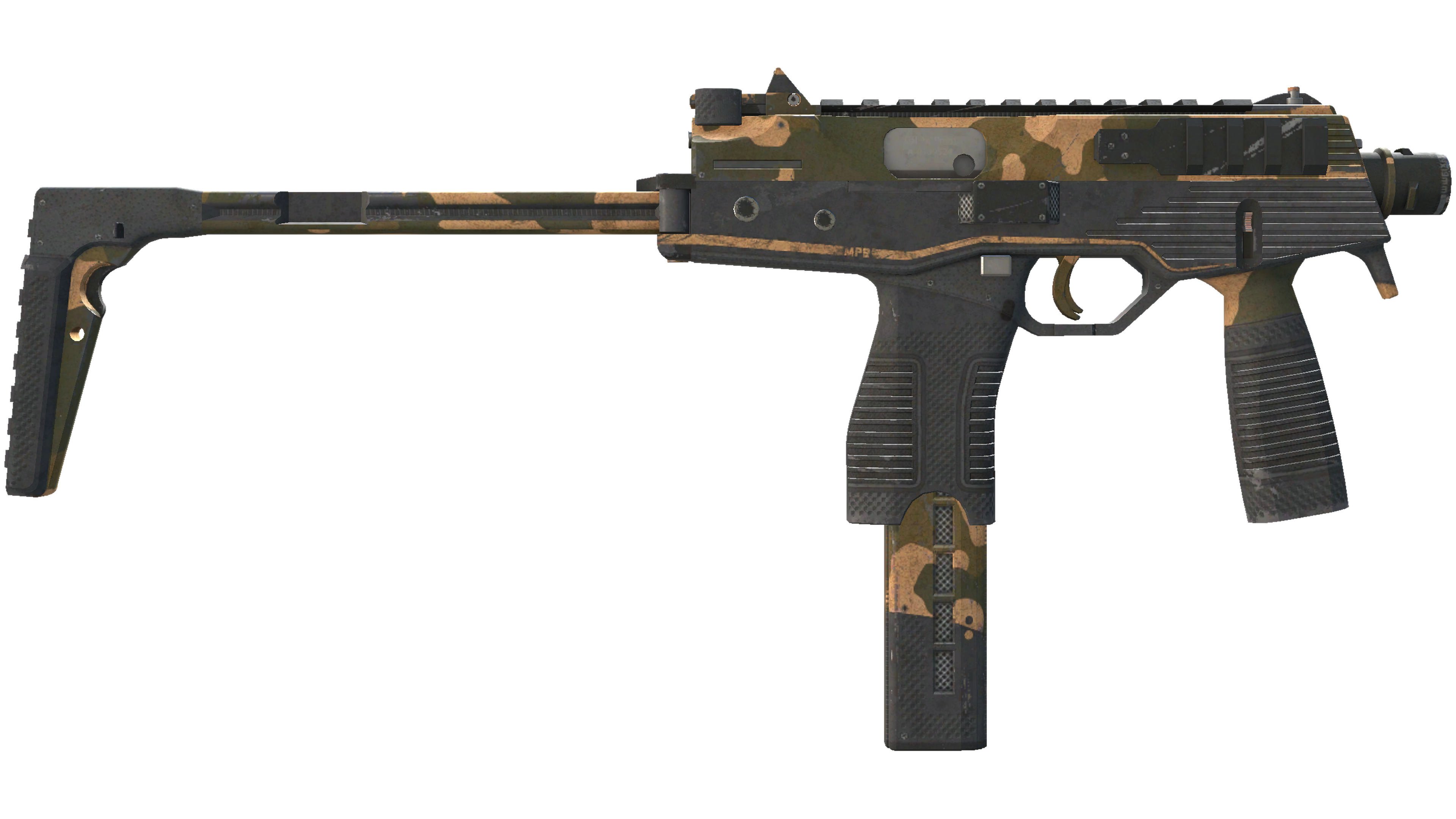 Vorschau von StatTrak™ MP9 | Black Sand (Battle-Scarred)