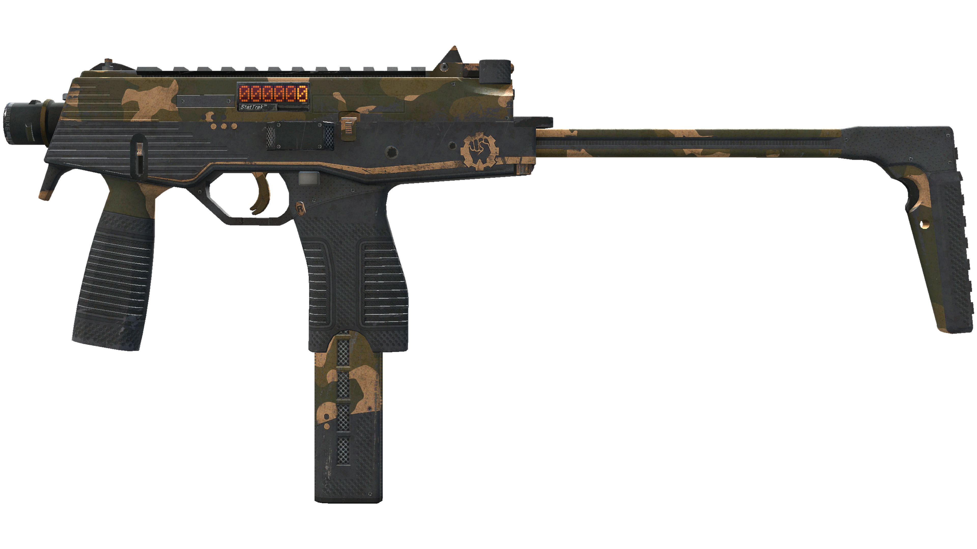 StatTrak™ MP9 | Black Sand (Battle-Scarred)