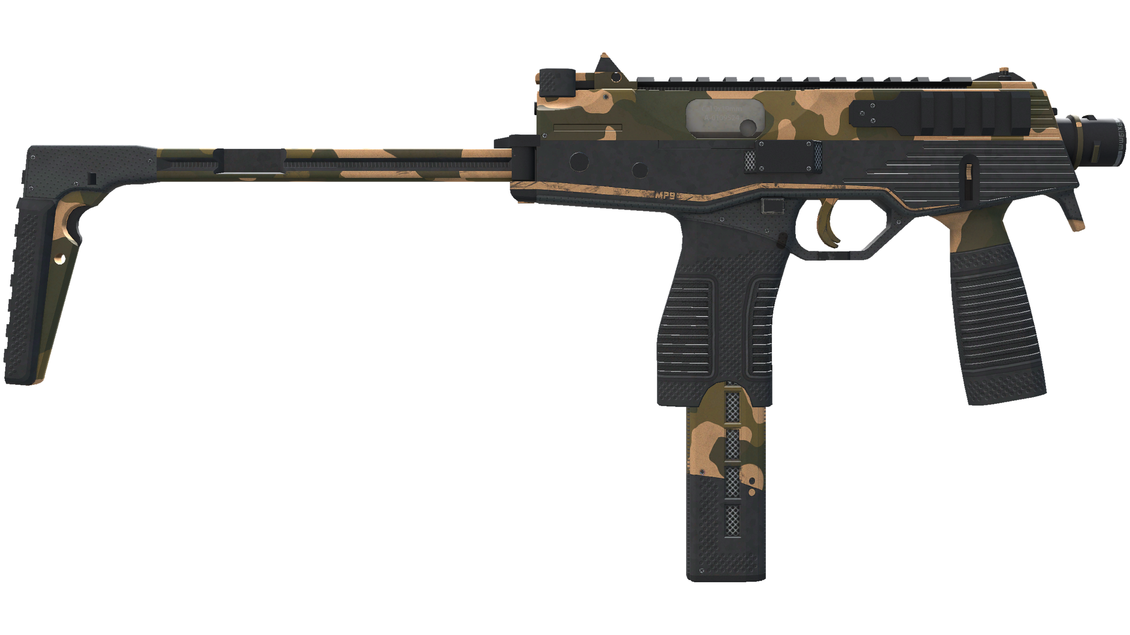 Miniatura de StatTrak™ MP9 | Black Sand (Minimal Wear)