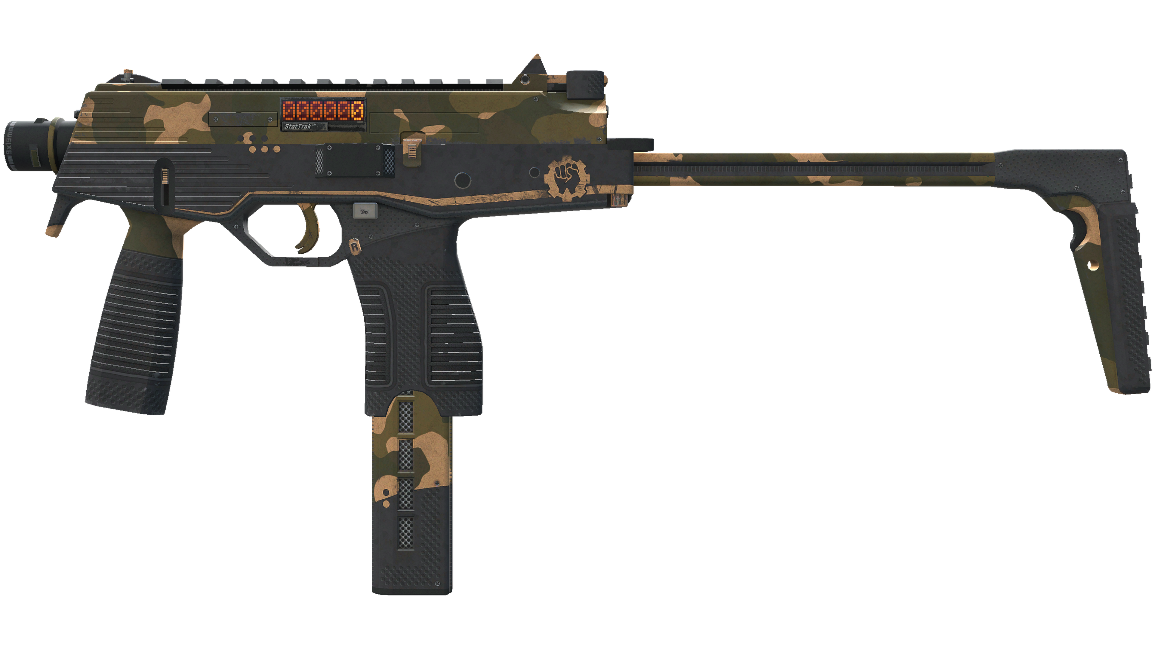 StatTrak™ MP9 | Black Sand (Well-Worn)