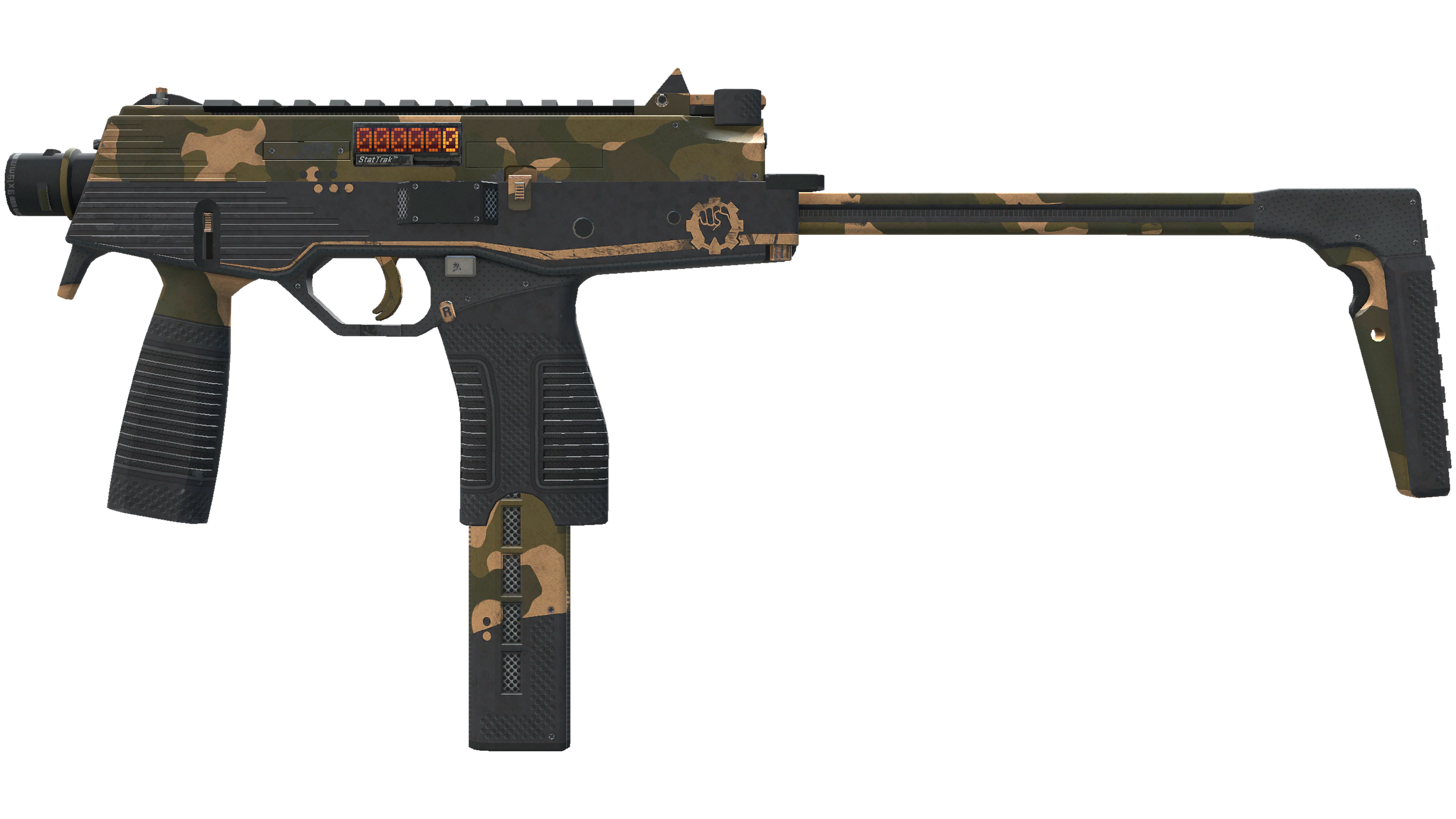 StatTrak™ MP9 | Black Sand (Well-Worn)