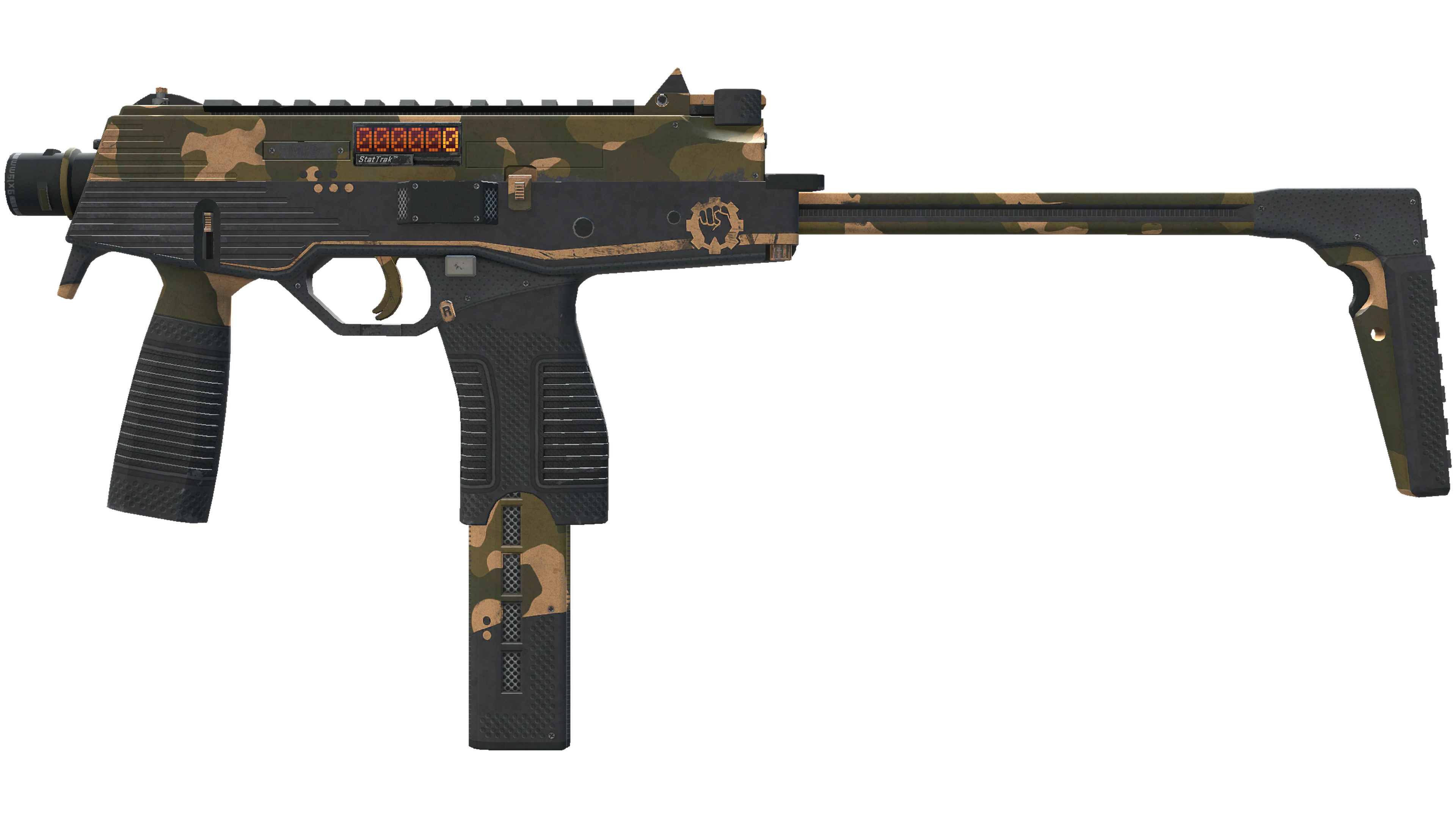 StatTrak™ MP9 | Black Sand (Well-Worn)