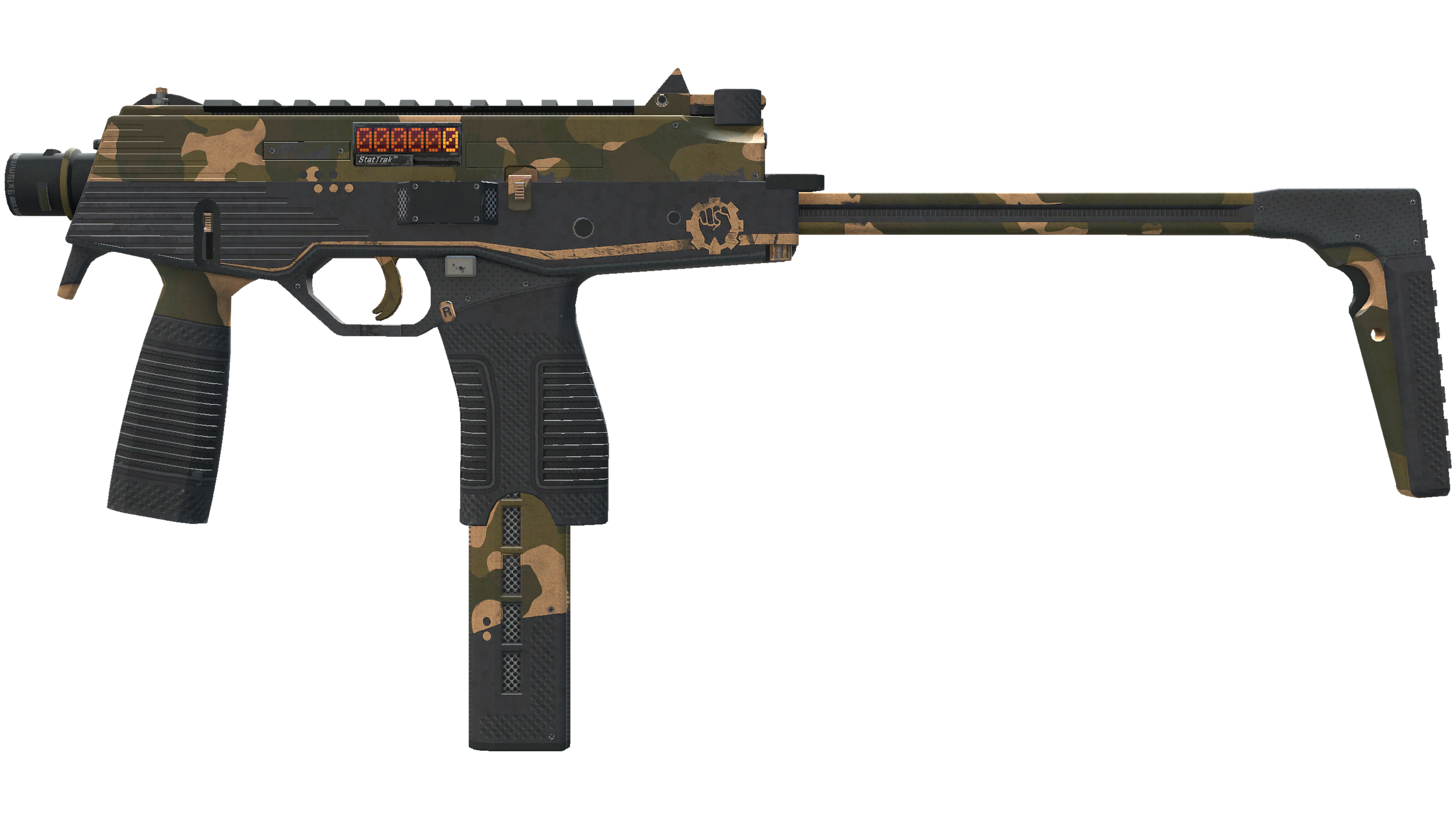 StatTrak™ MP9 | Black Sand (Well-Worn)