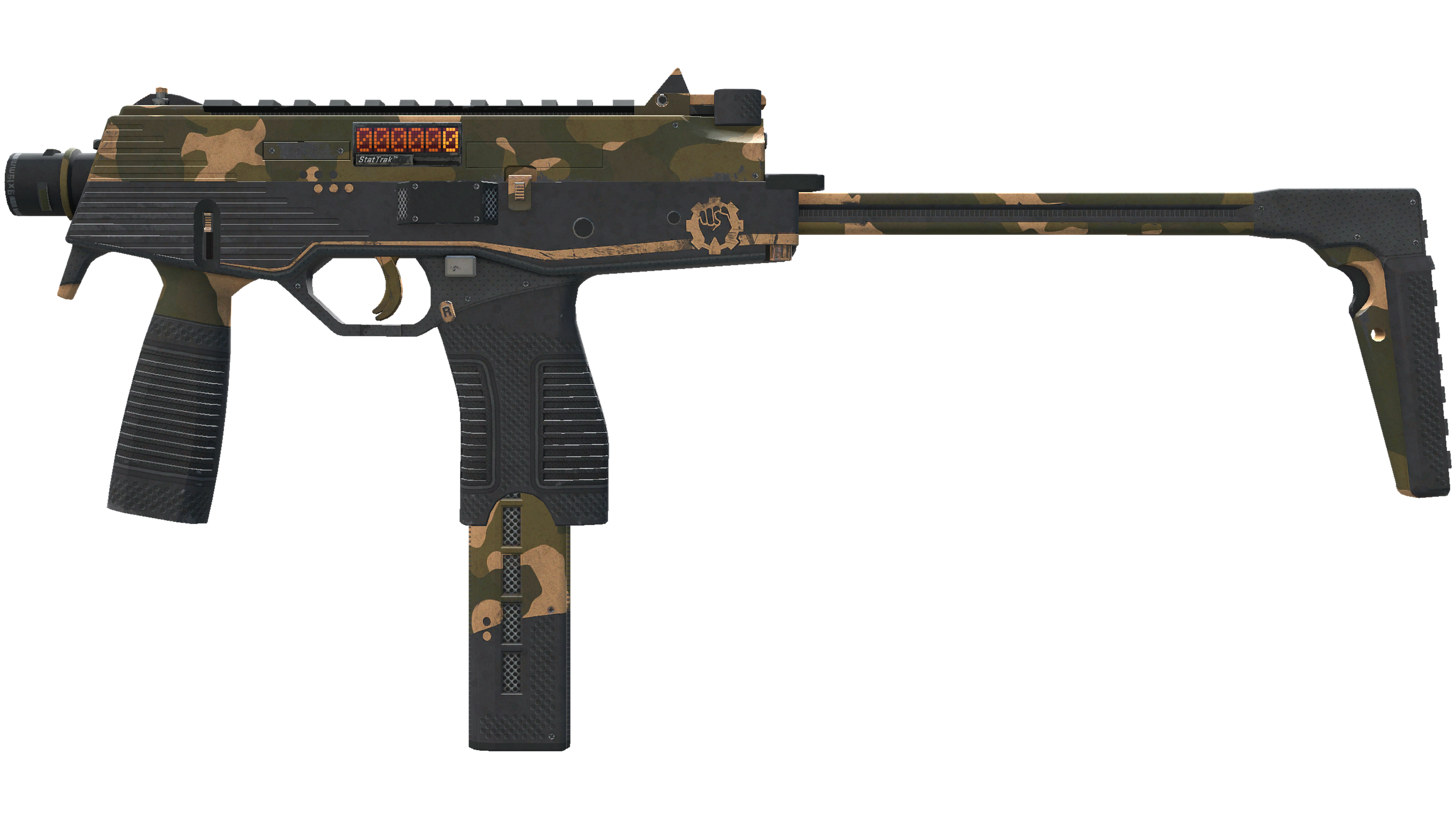 StatTrak™ MP9 | Black Sand (Well-Worn)