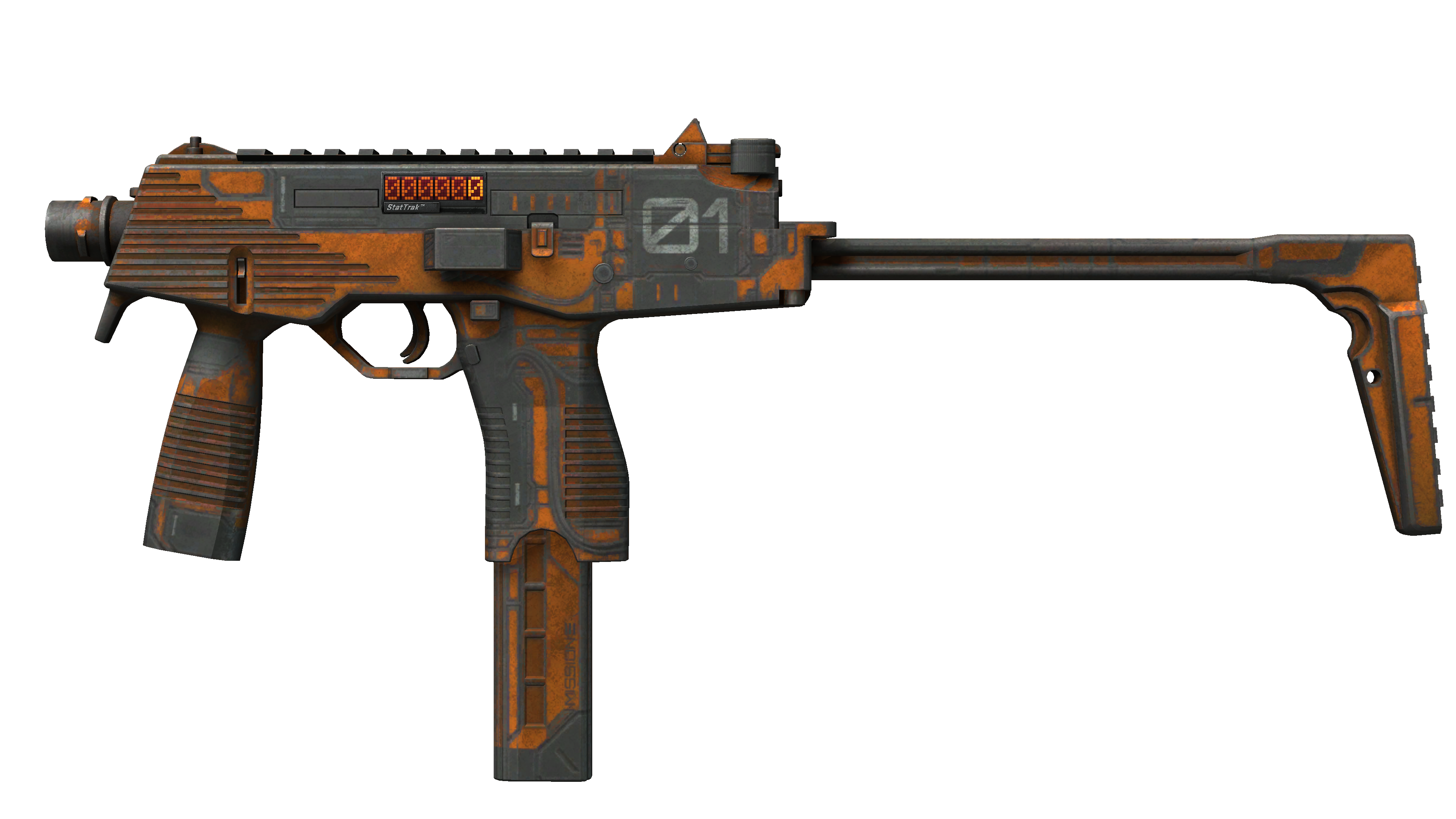 StatTrak™ MP9 | Modest Threat (Battle-Scarred)