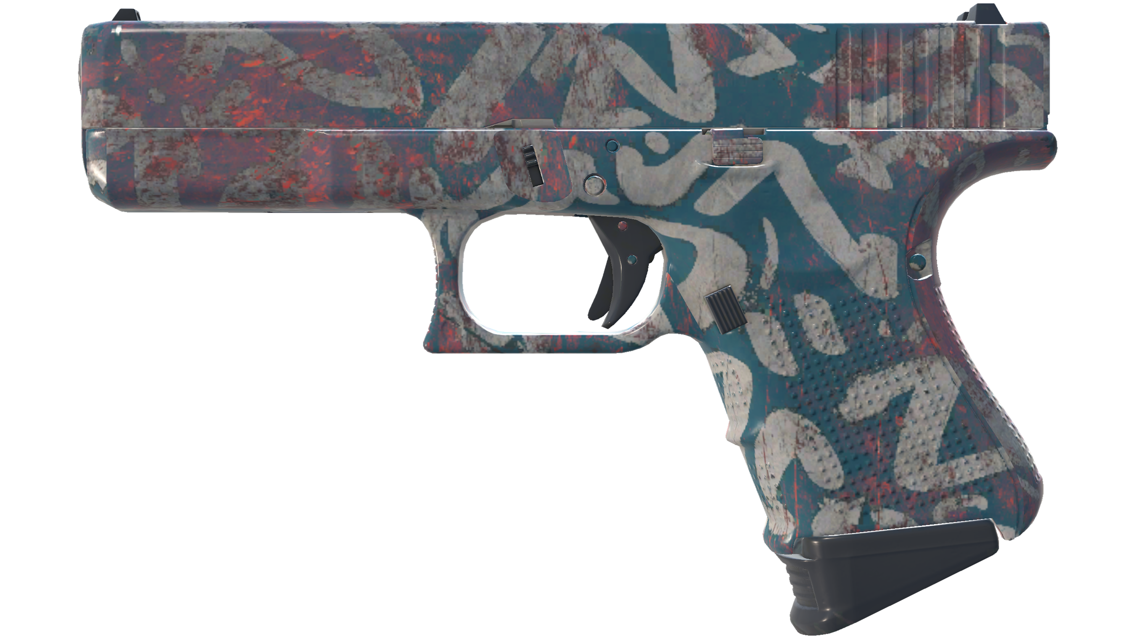 Glock-18 | Teal Graf (Minimal Wear)