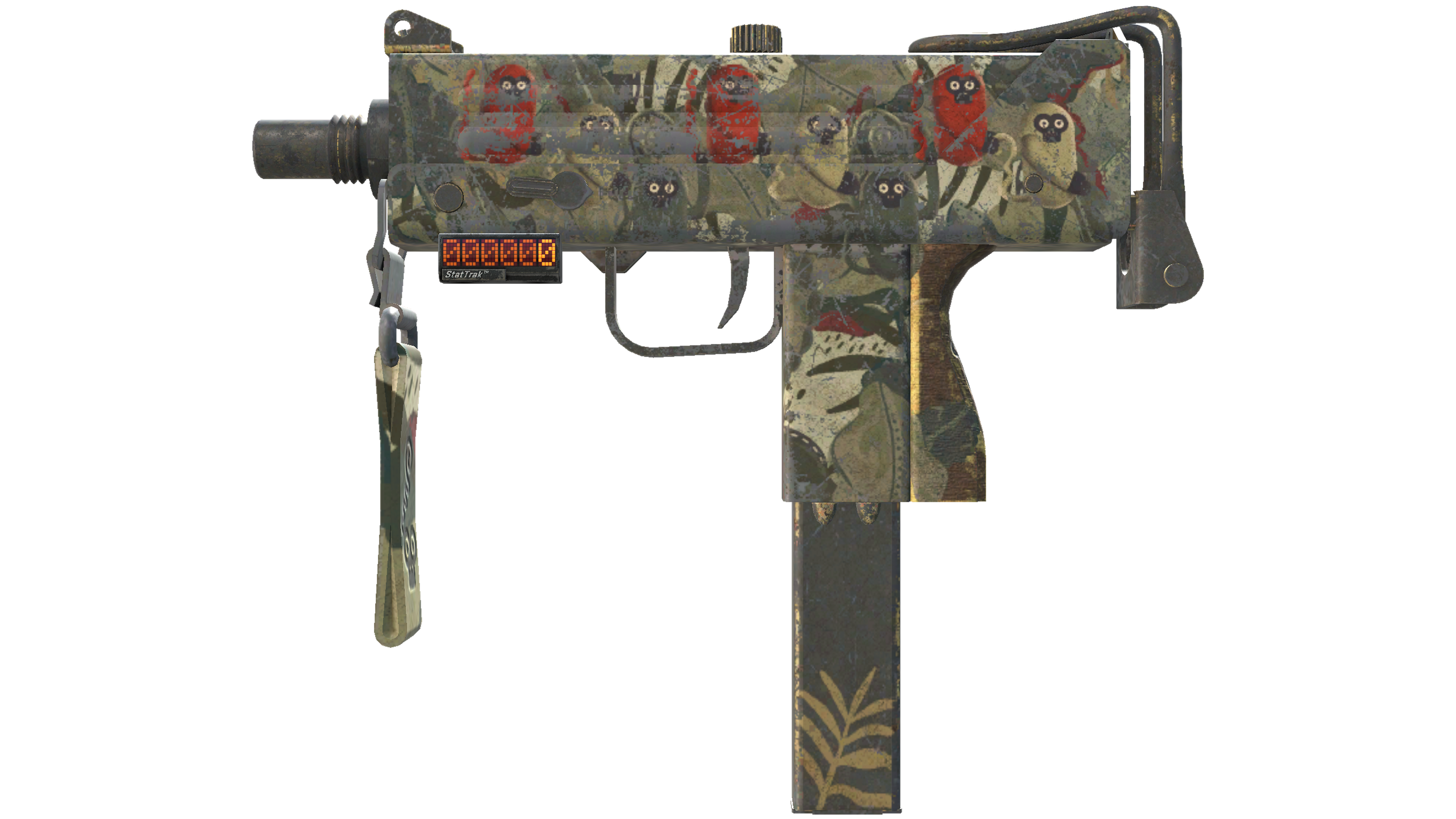 StatTrak™ MAC-10 | Monkeyflage (Battle-Scarred)