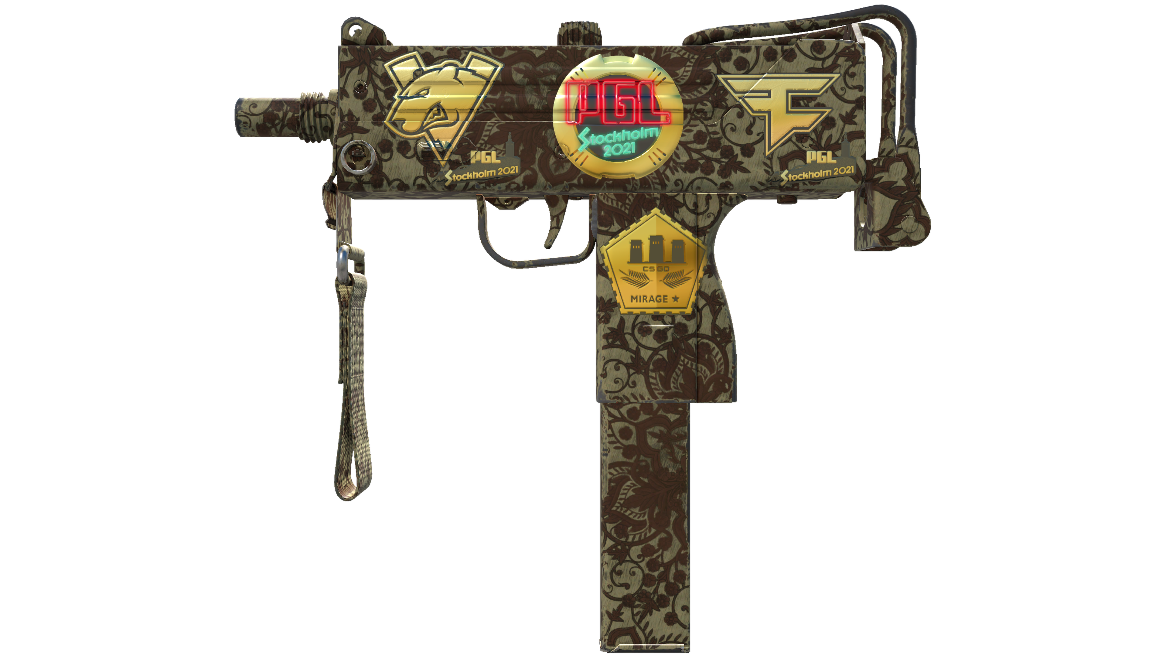 Souvenir MAC-10 | Sienna Damask (Minimal Wear)