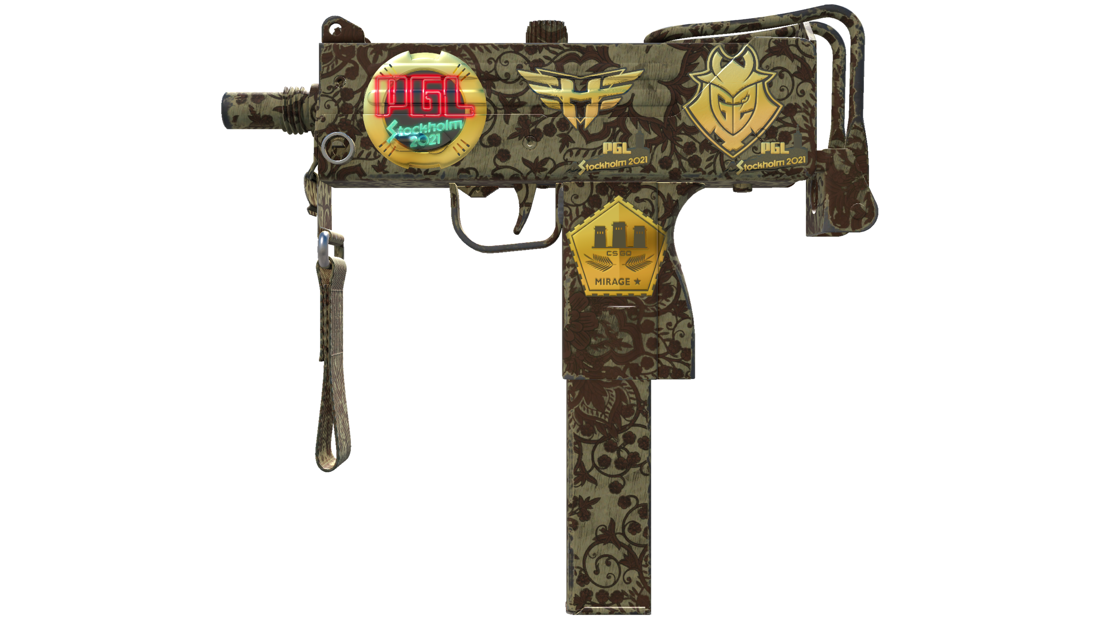 Souvenir MAC-10 | Sienna Damask (Minimal Wear)