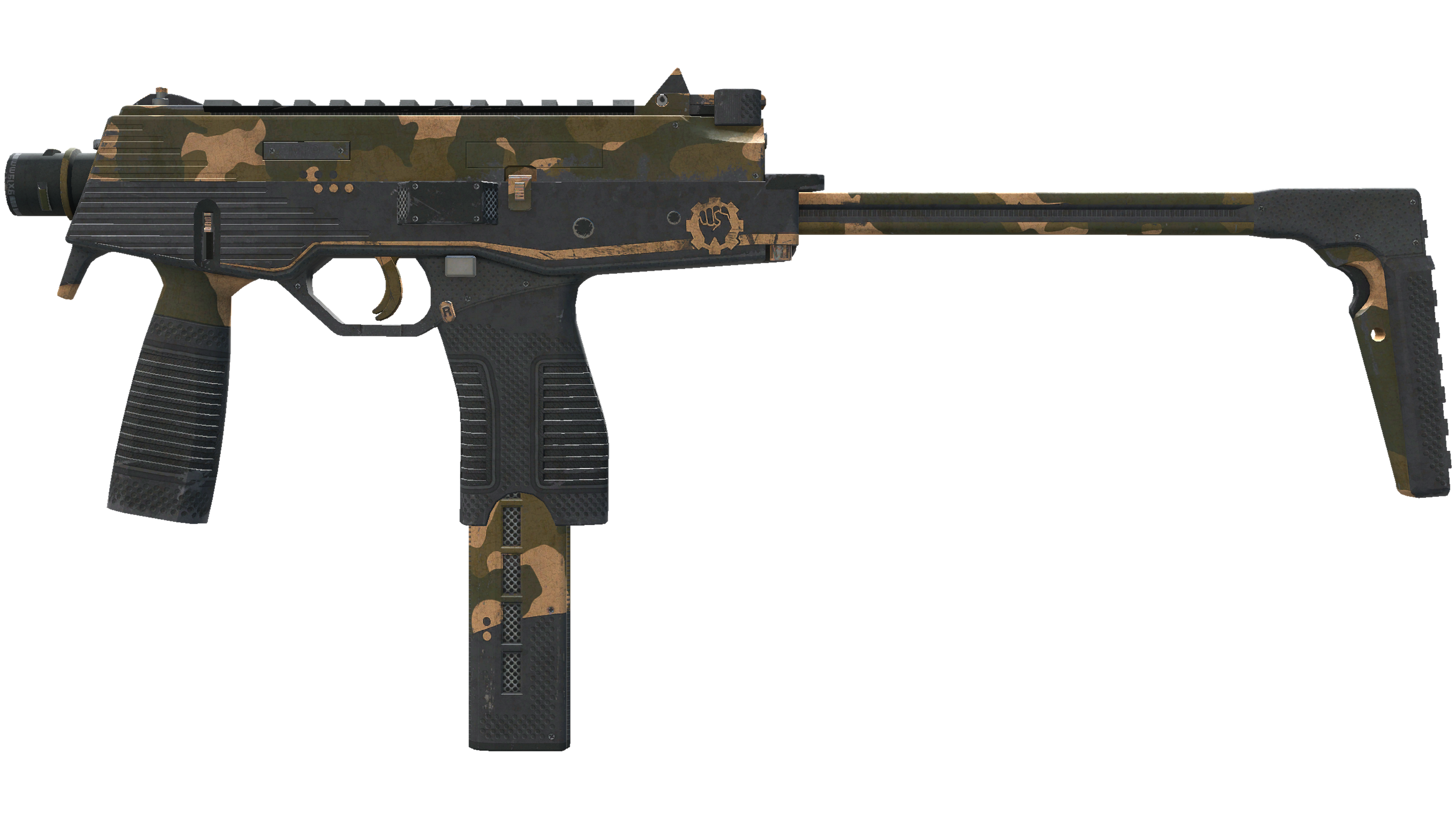 StatTrak™ MP9 | Black Sand (Battle-Scarred)