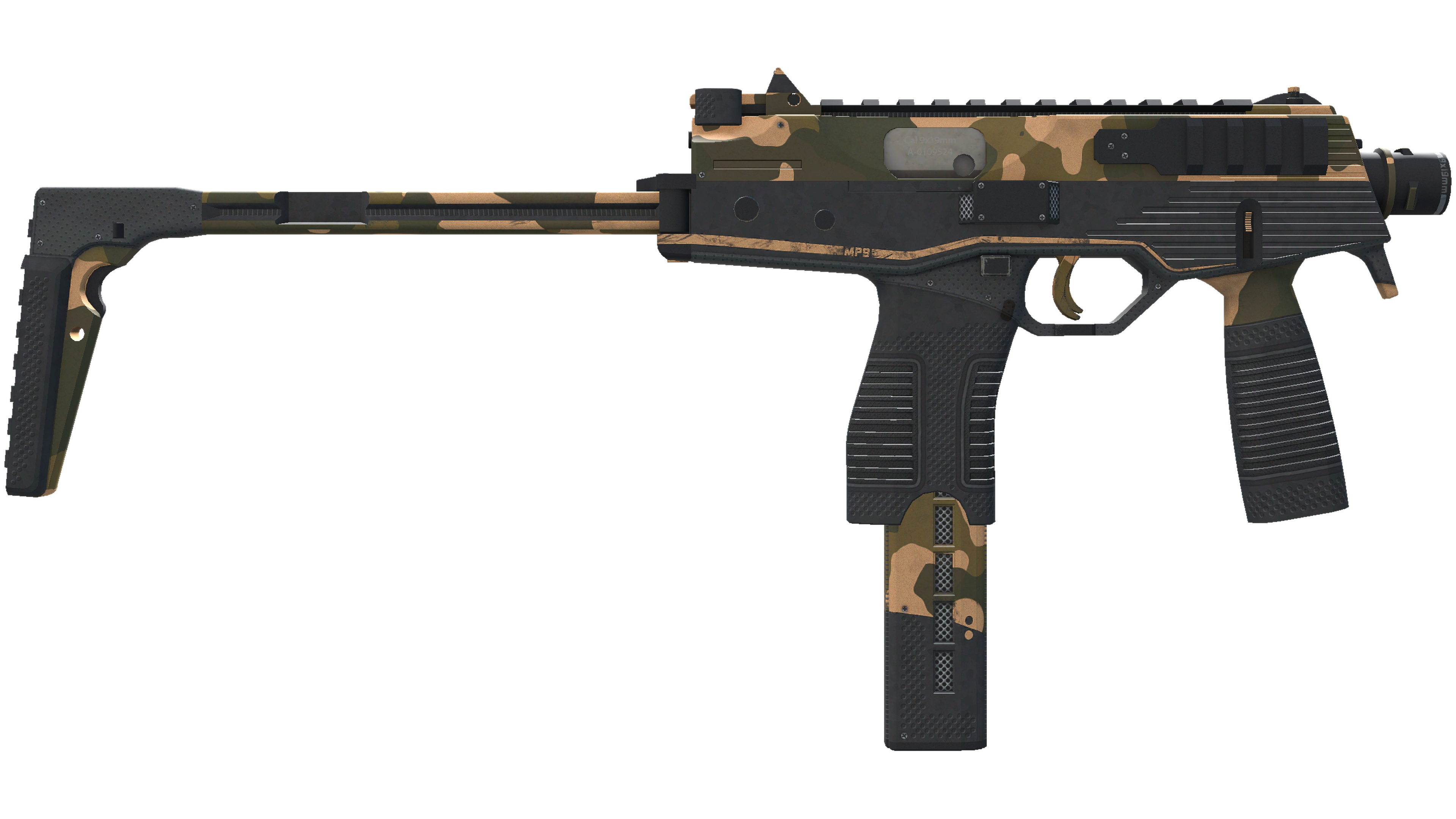 Miniatura de StatTrak™ MP9 | Black Sand (Minimal Wear)