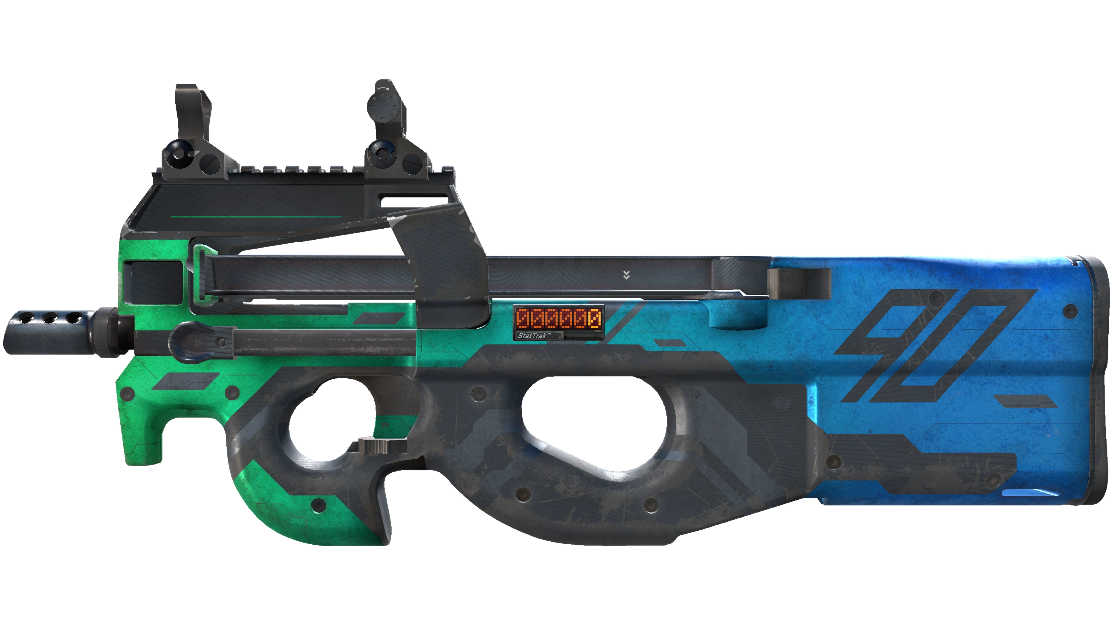 StatTrak™ P90 | Wave Breaker (Well-Worn)