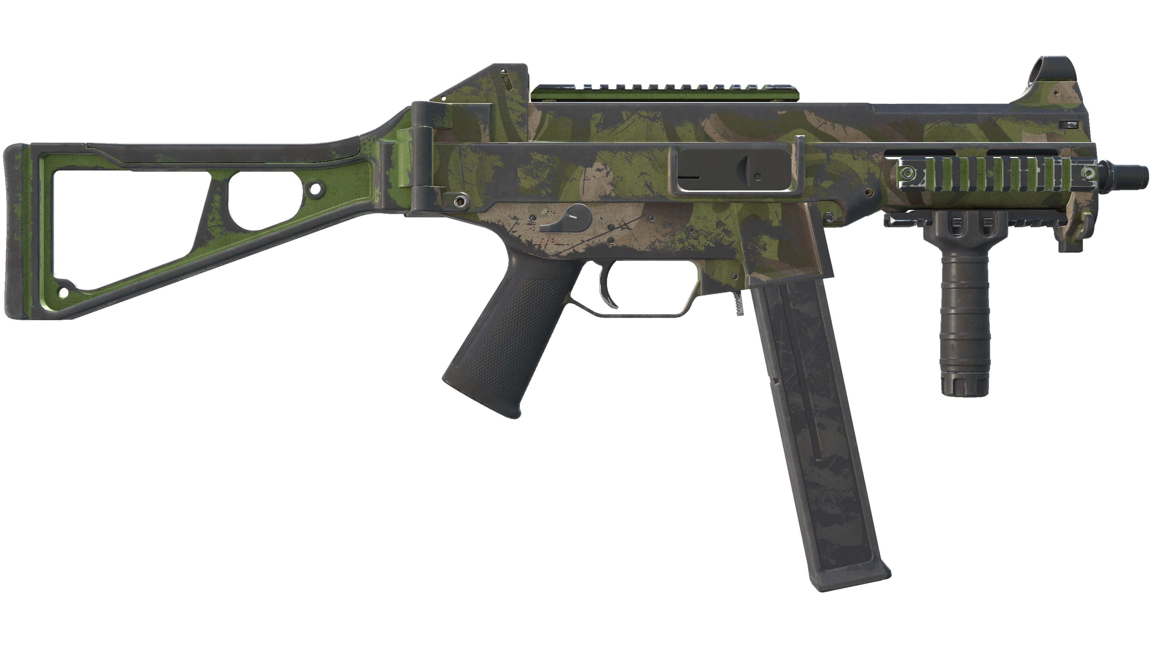 Миниатюра UMP-45 | Green Swirl (Battle-Scarred)