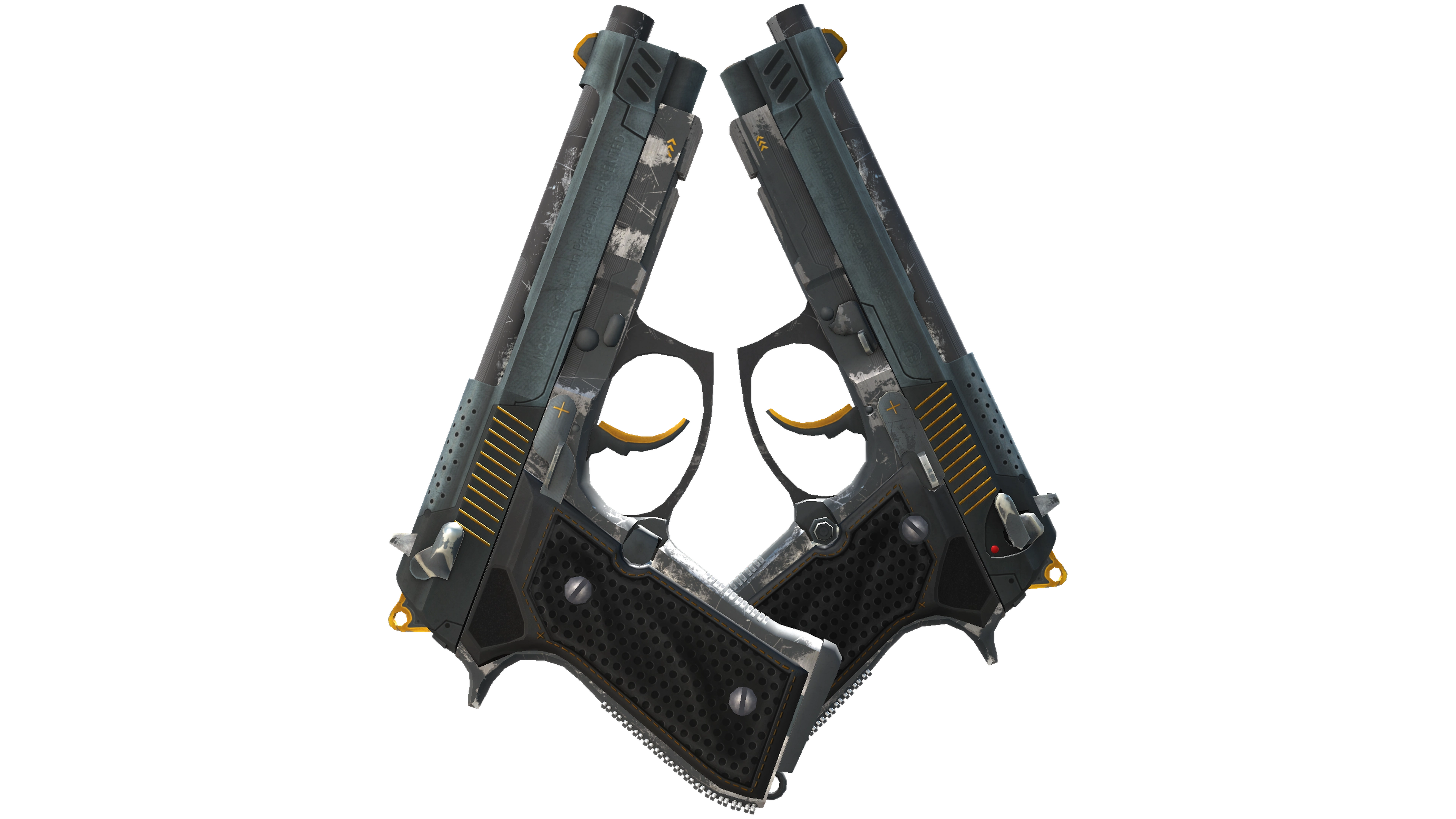 StatTrak™ Dual Berettas | Ventilators (Well-Worn)