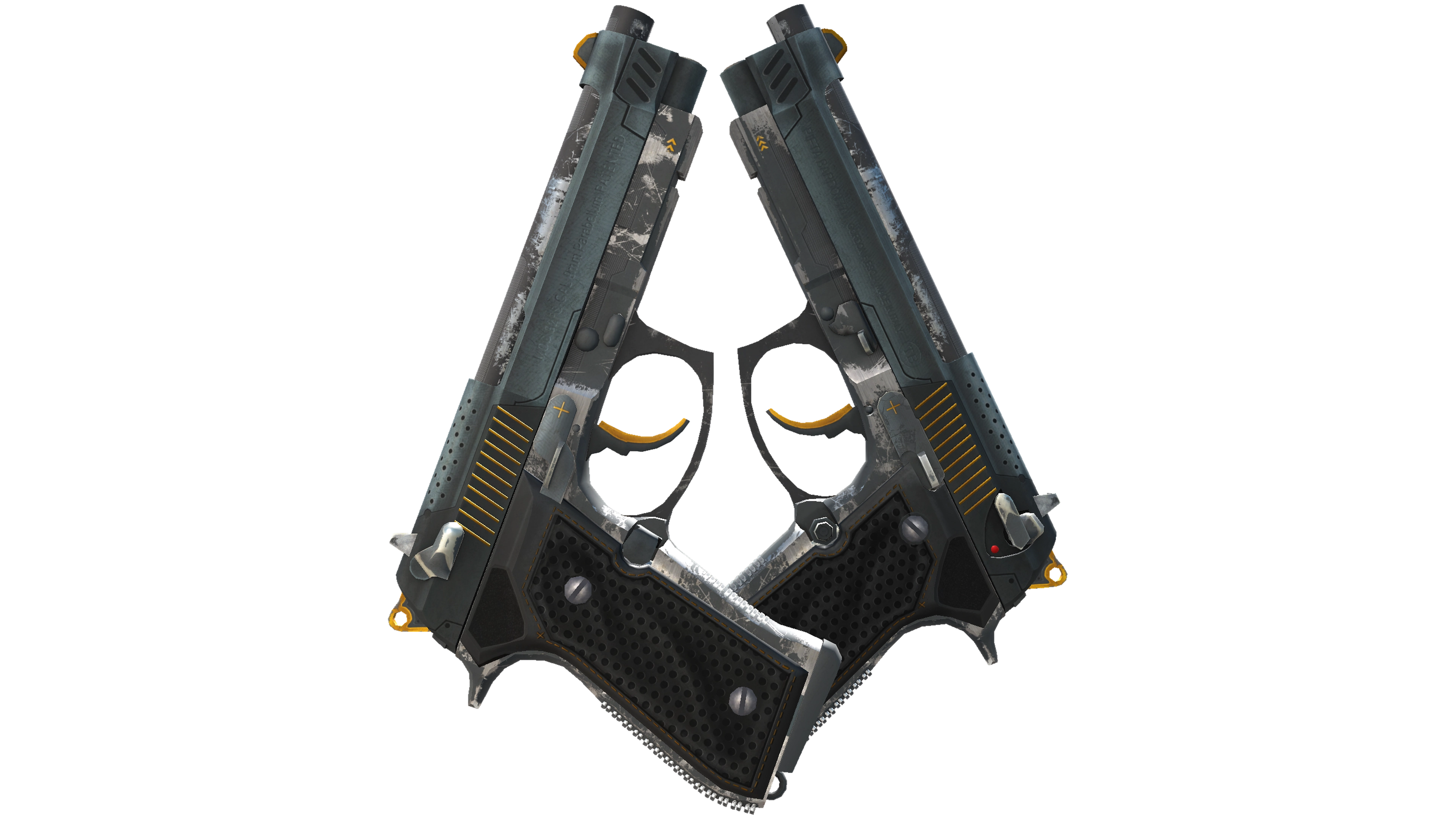 StatTrak™ Dual Berettas | Ventilators (Well-Worn)
