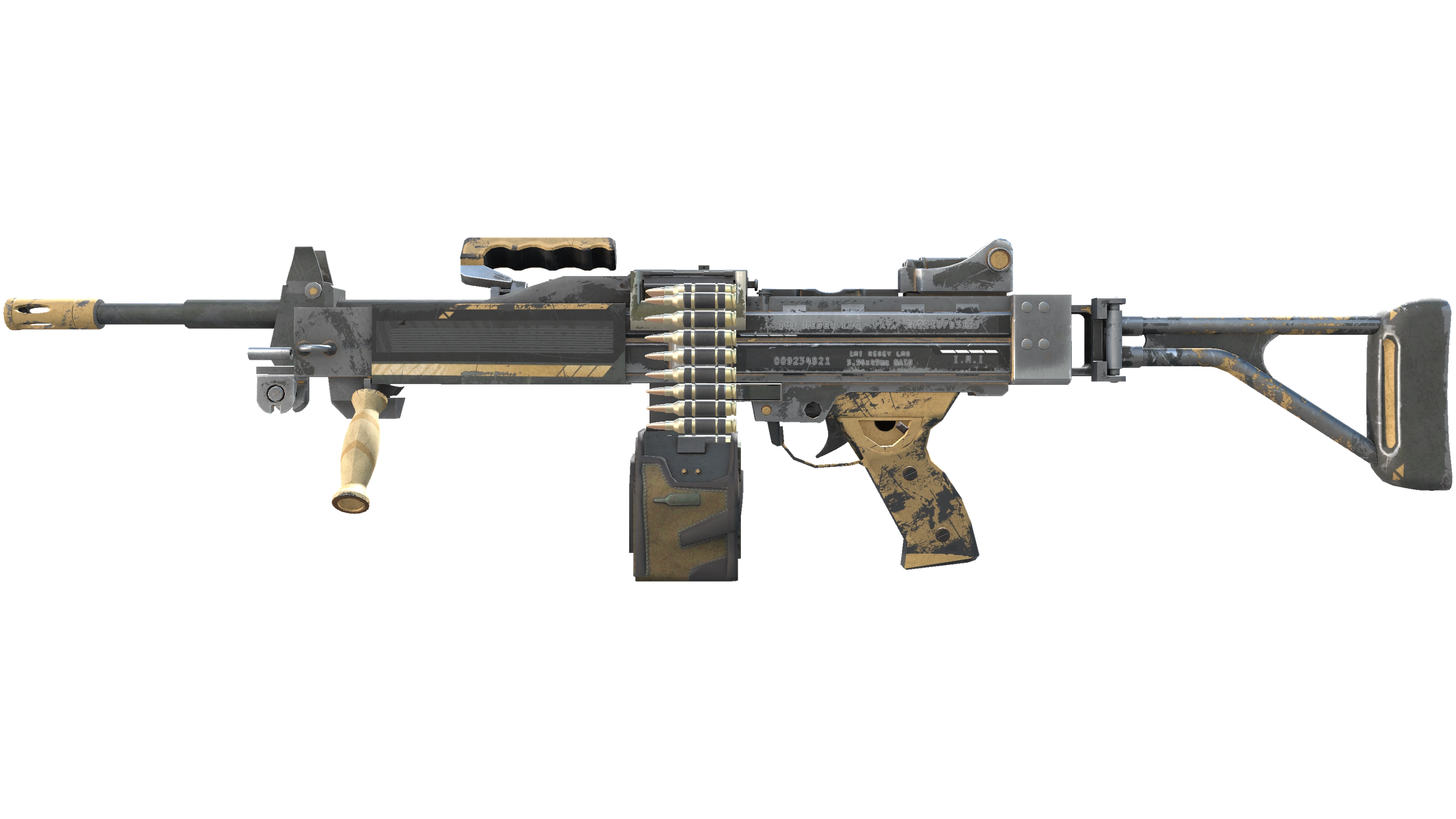 Negev | Desert-Strike (Battle-Scarred)
