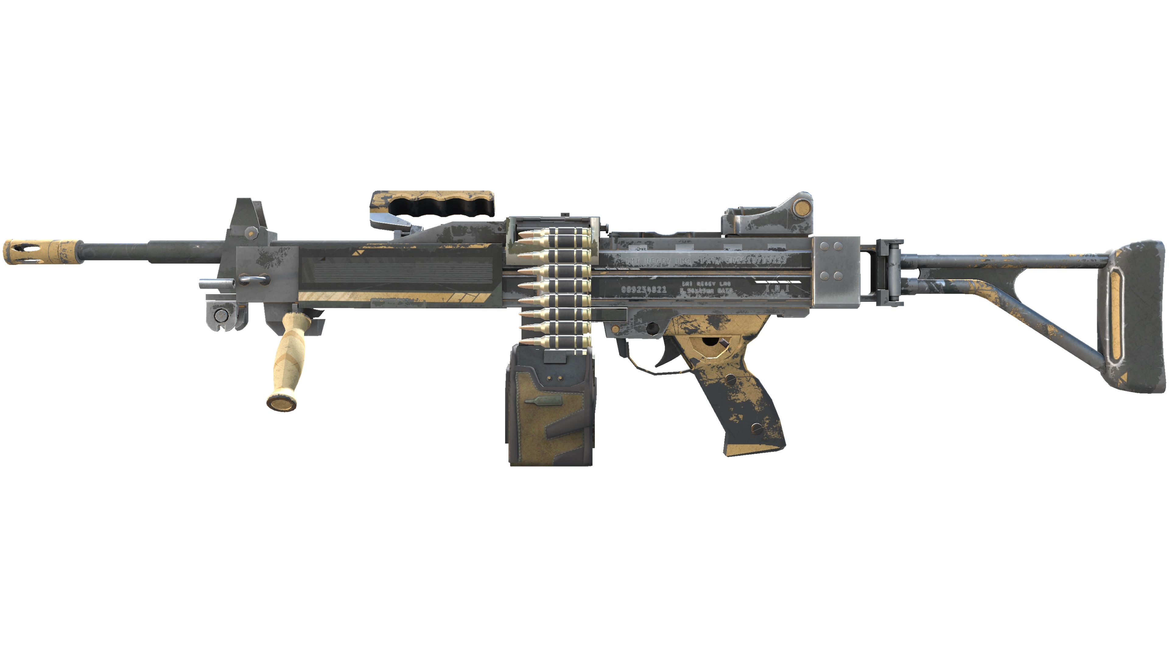 Negev | Desert-Strike (Battle-Scarred)