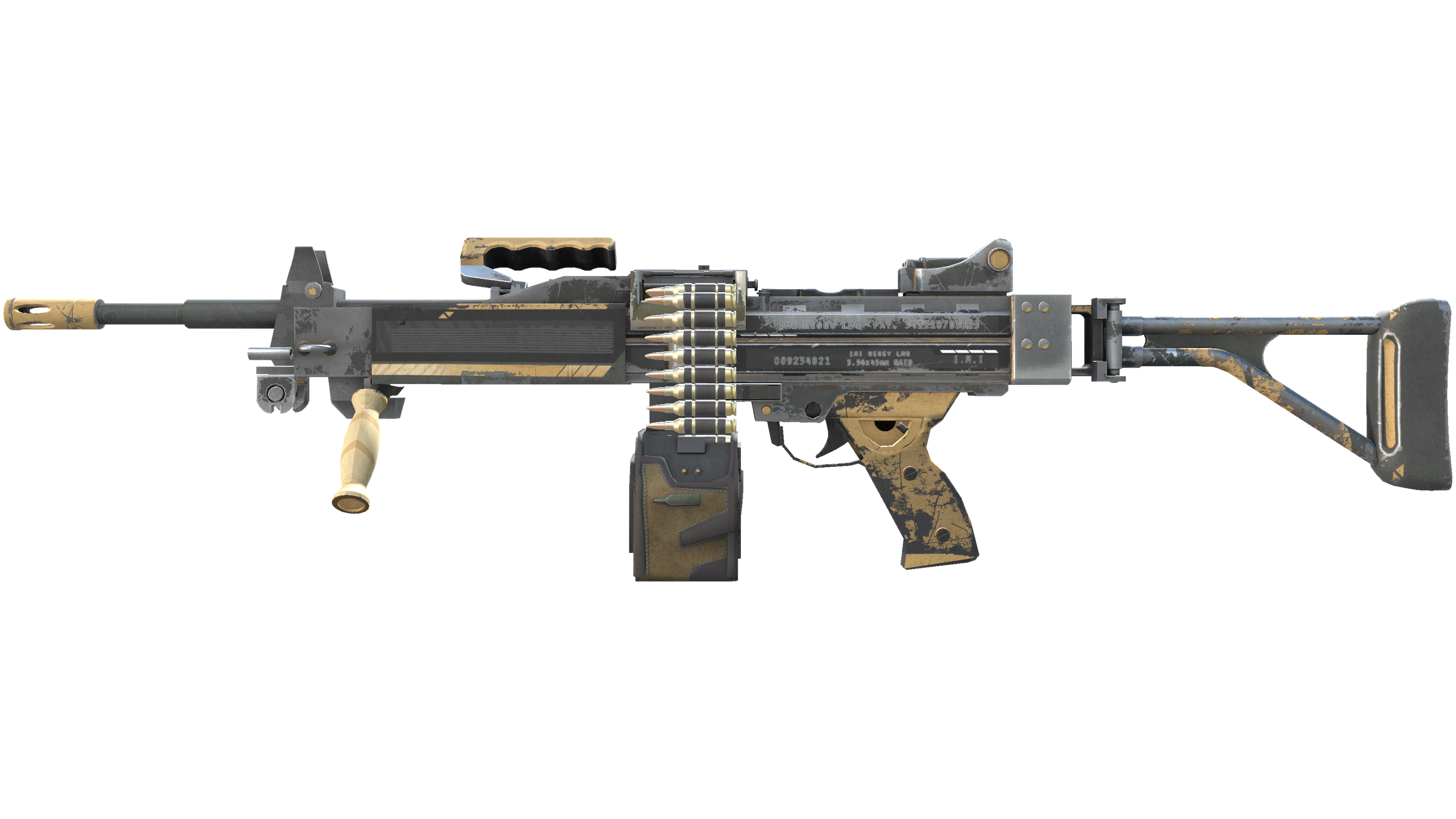 StatTrak™ Negev | Desert-Strike (Well-Worn)