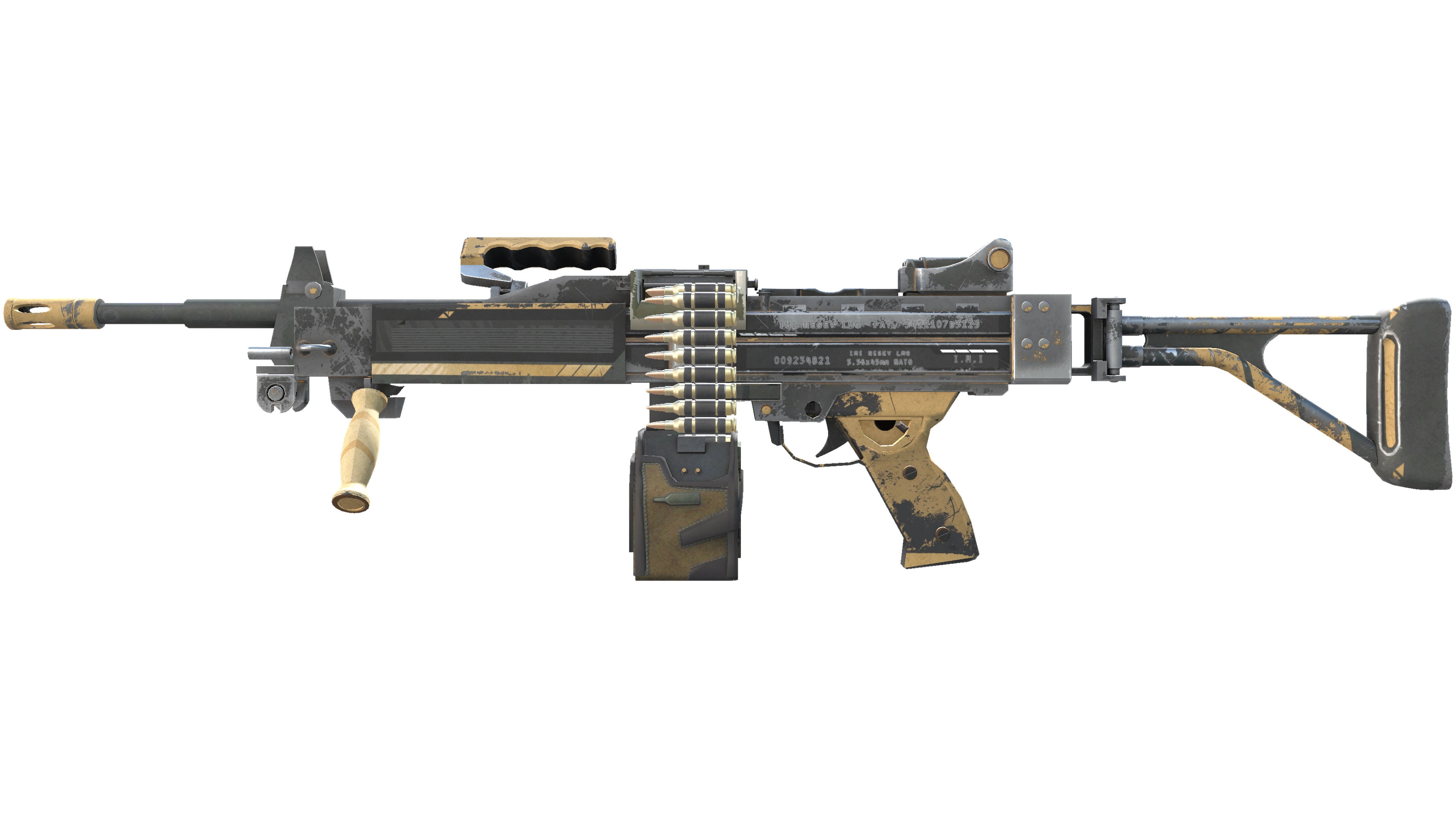 StatTrak™ Negev | Desert-Strike (Well-Worn)