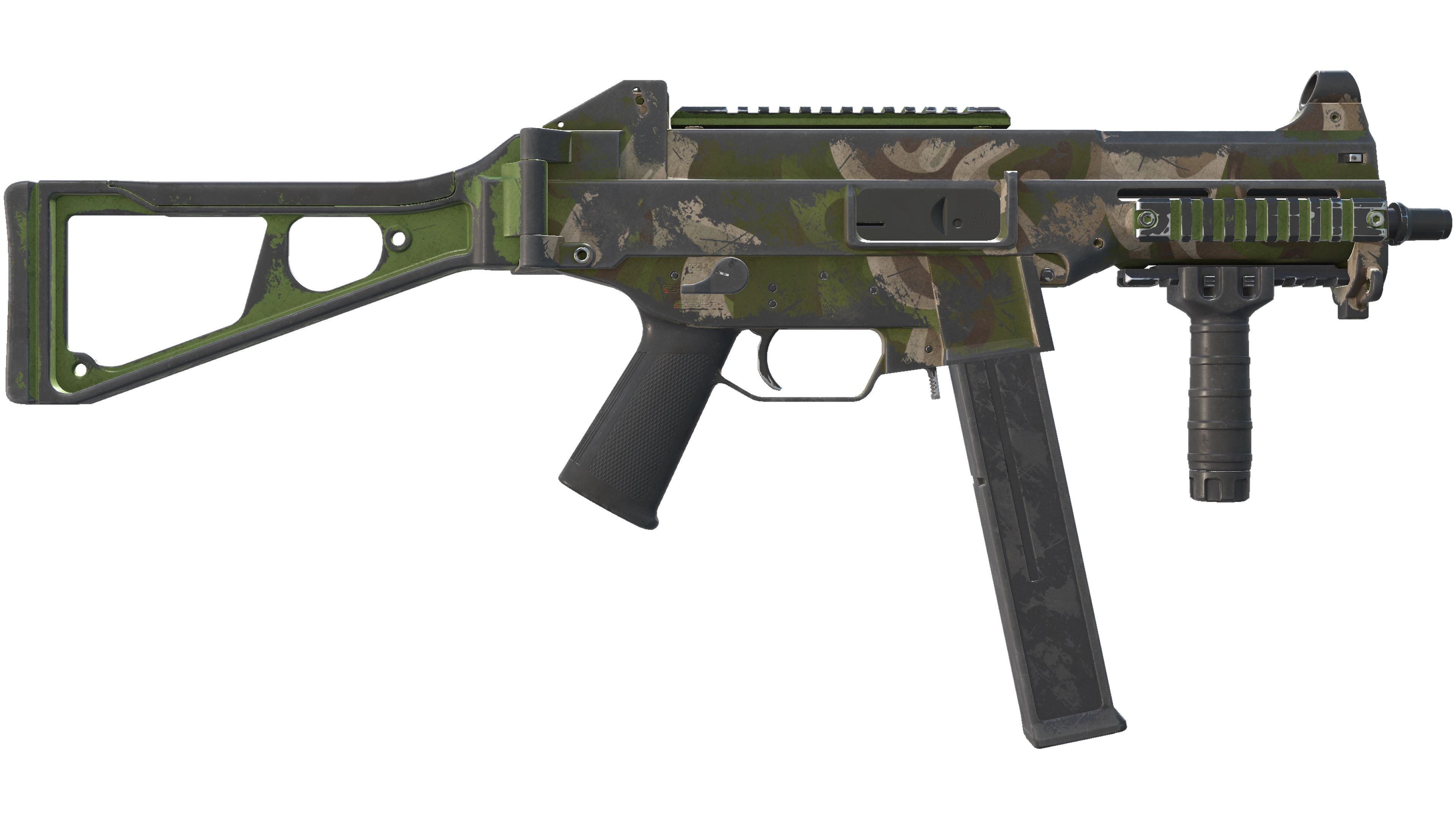 Миниатюра UMP-45 | Green Swirl (Battle-Scarred)